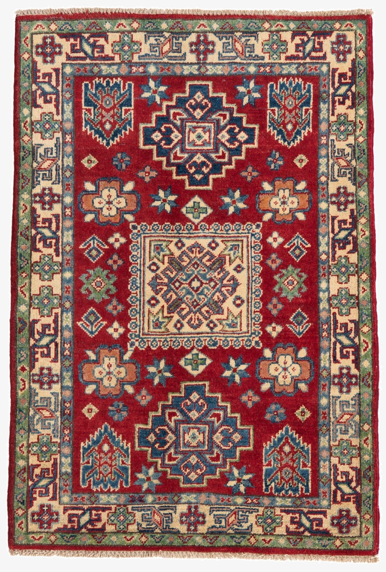  2' 10 x 4' 2  Hand Knotted Kazak Rug
