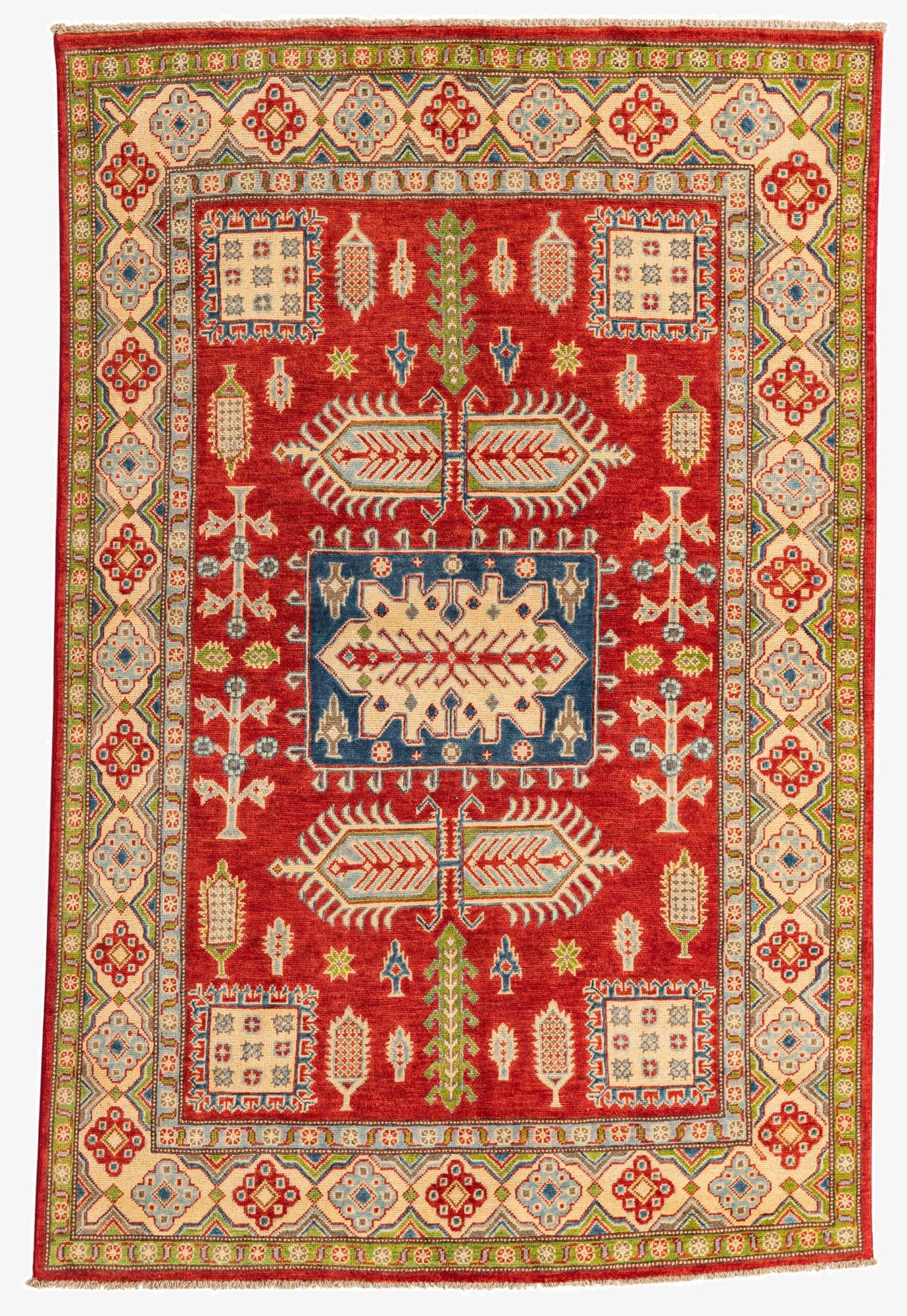  5' x 7' 8  Hand Knotted Kazak Rug