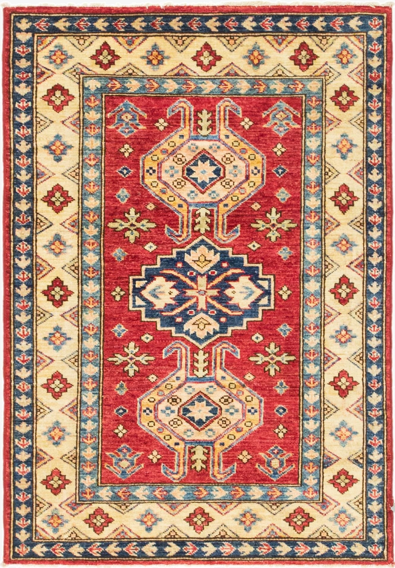  2' 7 x 3' 9  Hand Knotted Kazak Oriental Rug