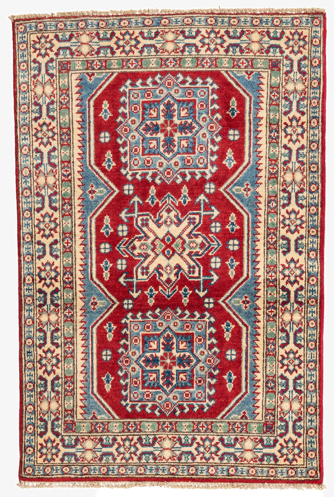  2' 9 x 4' 2  Hand Knotted Kazak Rug