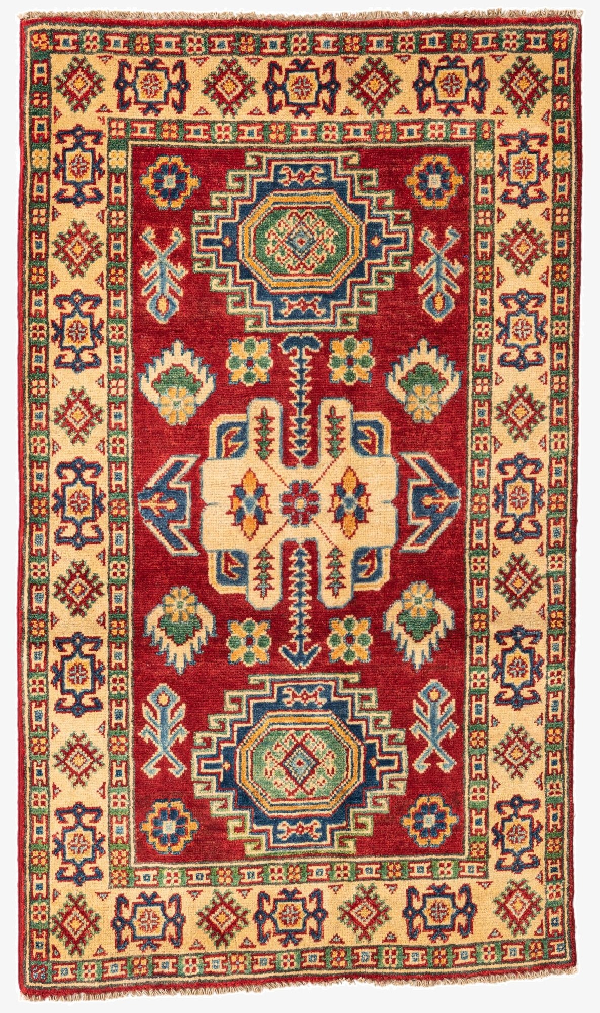  2' 8 x 4' 6  Hand Knotted Kazak Rug