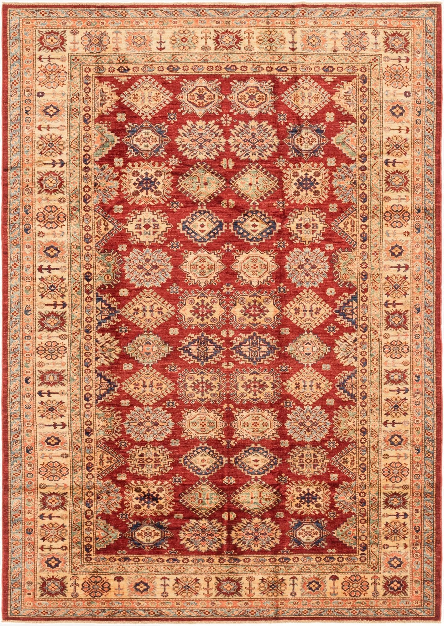  6' 6 x 9' 3  Hand Knotted Kazak Oriental Rug
