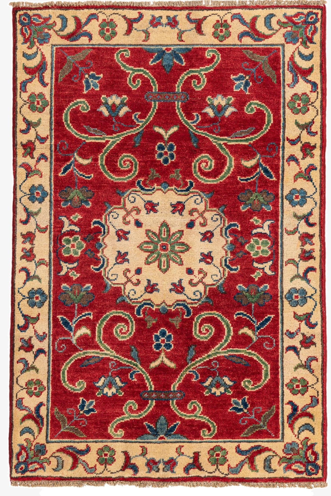  2' 9 x 4' 3  Hand Knotted Kazak Rug
