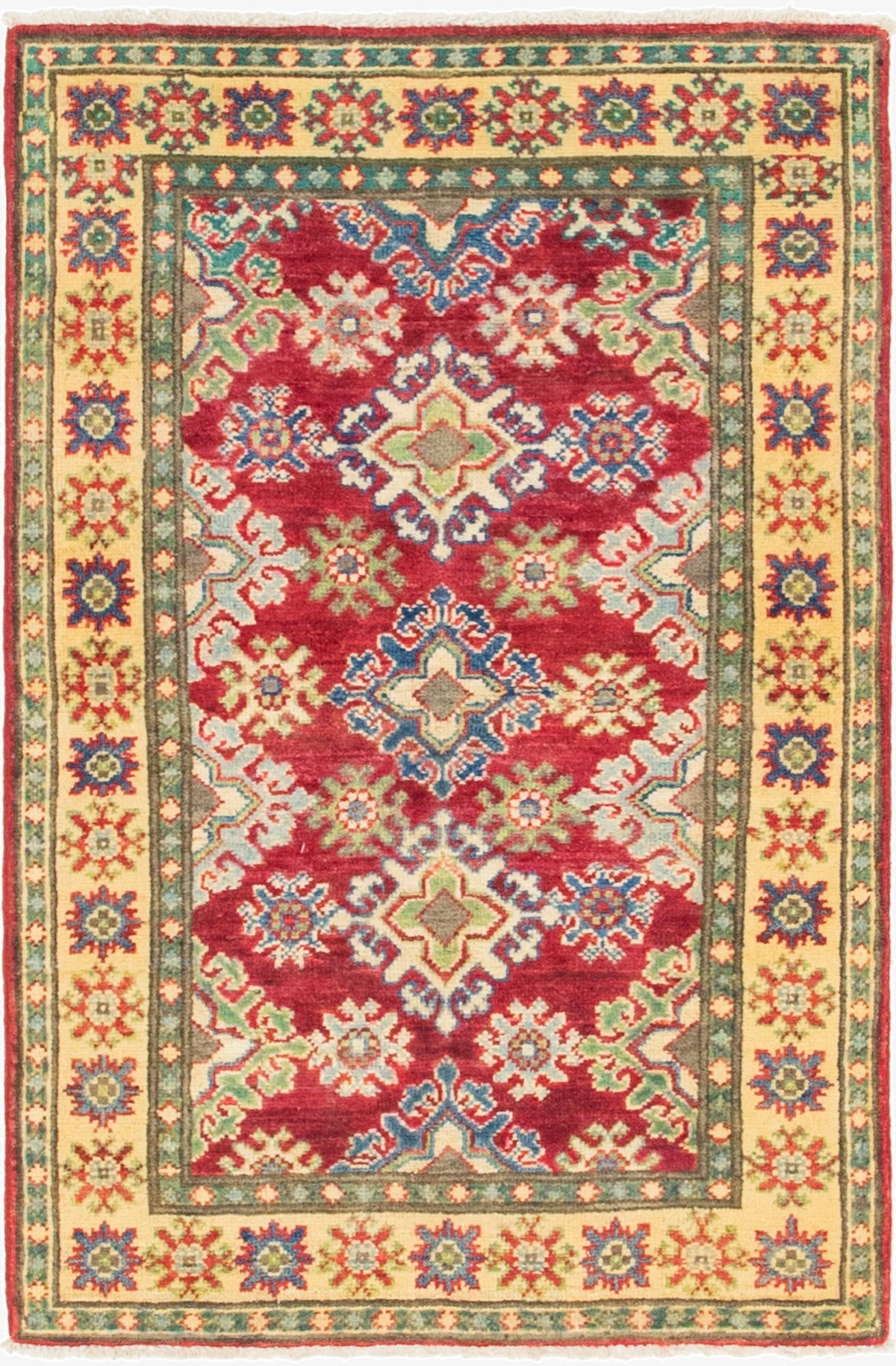  2' 7 x 4' 1  Hand Knotted Kazak Rug