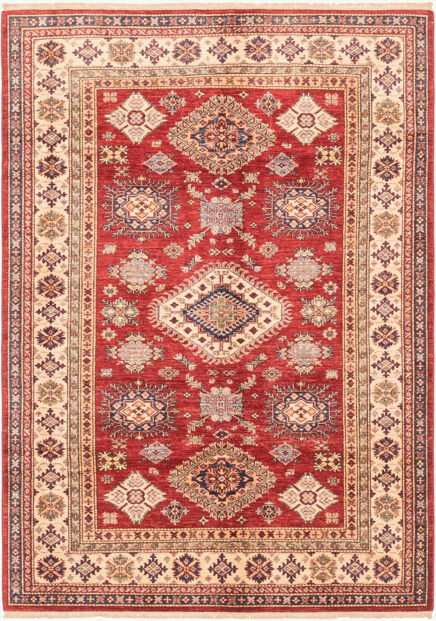  5' 7 x 8'  Hand Knotted Kazak Oriental Rug
