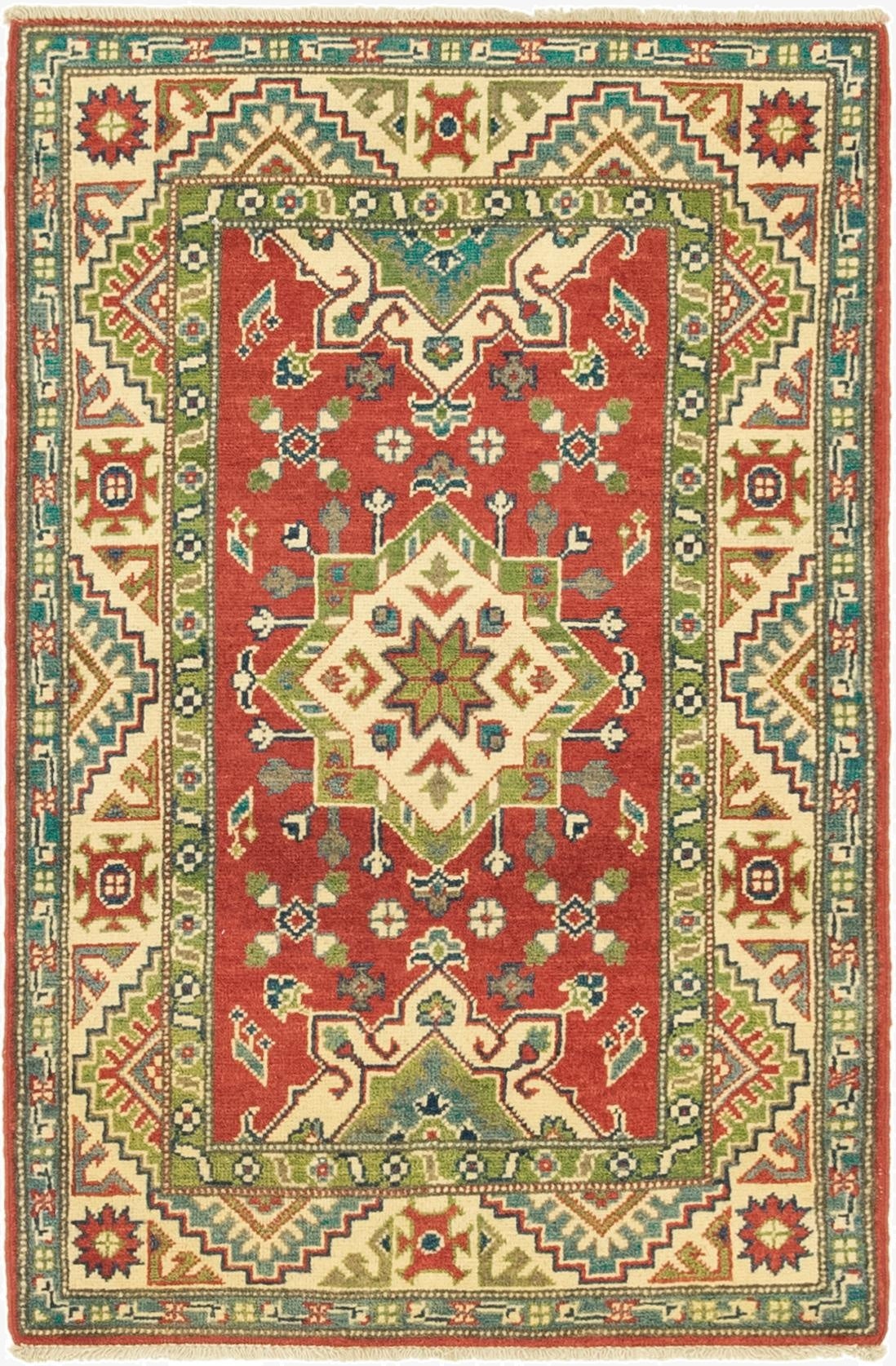  2' 8 x 4' 2  Hand Knotted Kazak Rug