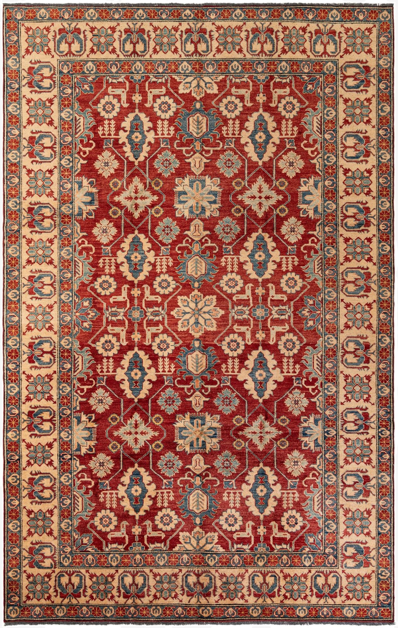  7' 5 x 11' 11  Hand Knotted Kazak Wool Rug