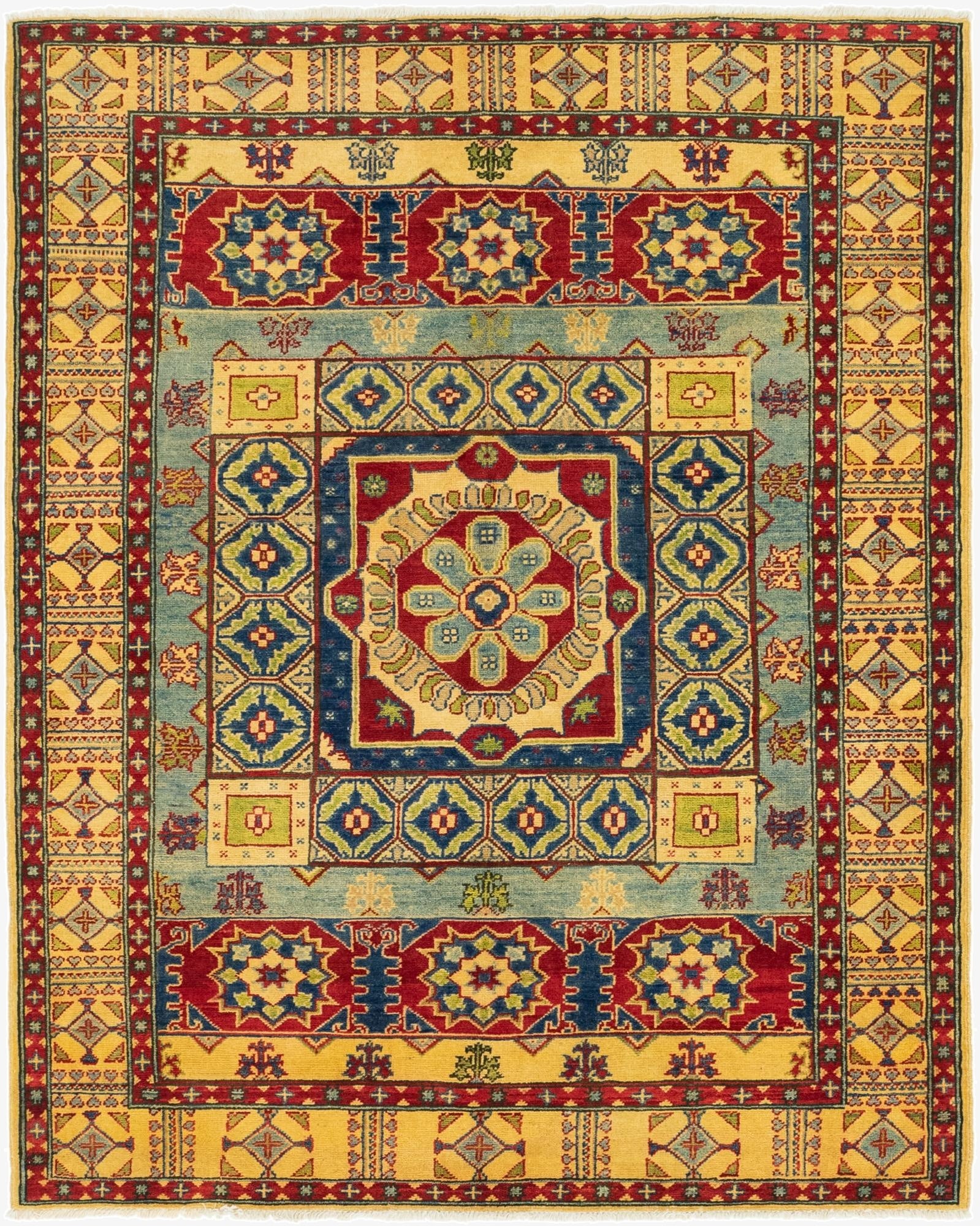  5' 2 x 6' 7  Hand Knotted Kazak Rug