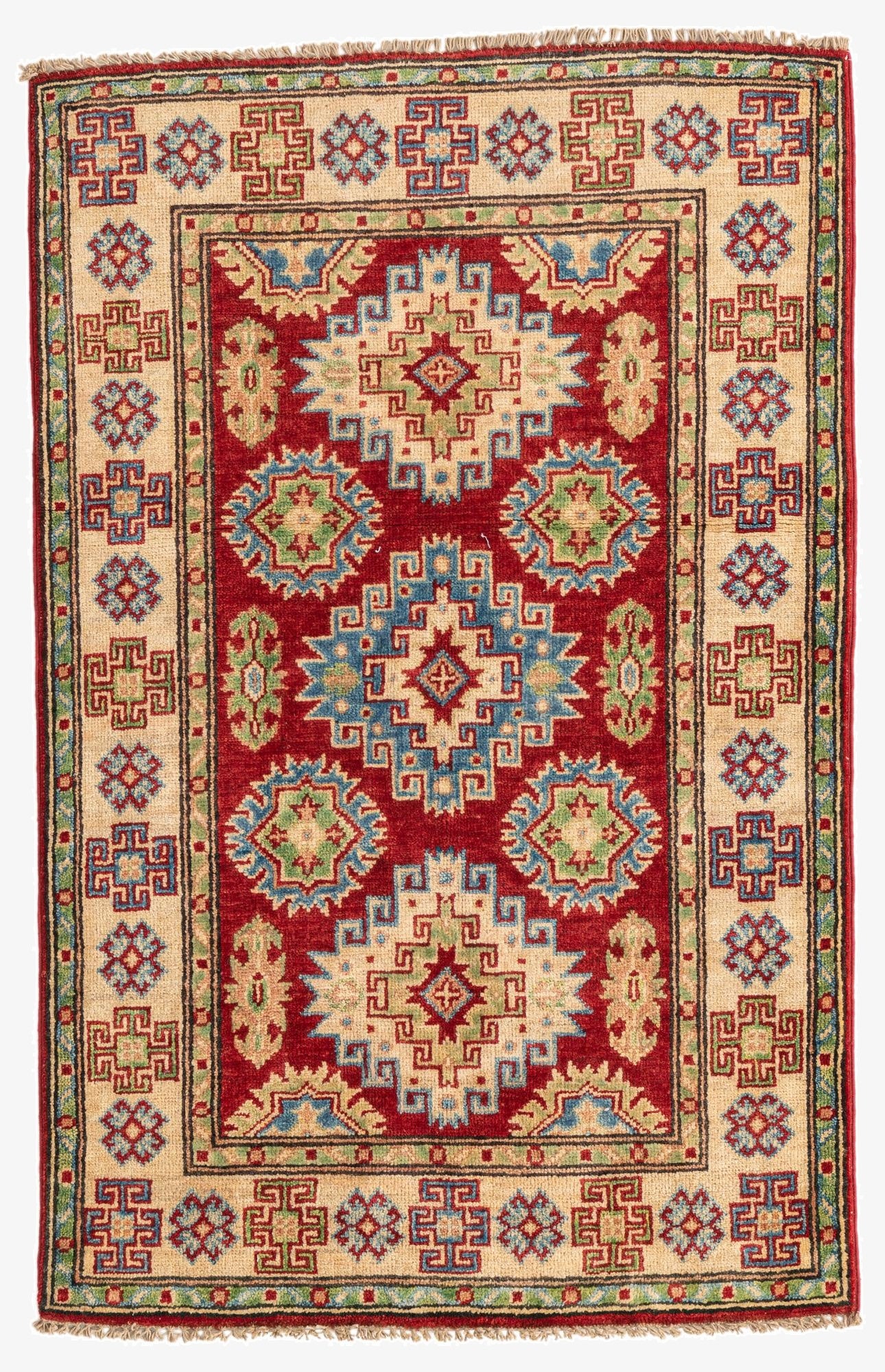  2' 8 x 4' 3  Hand Knotted Kazak Rug