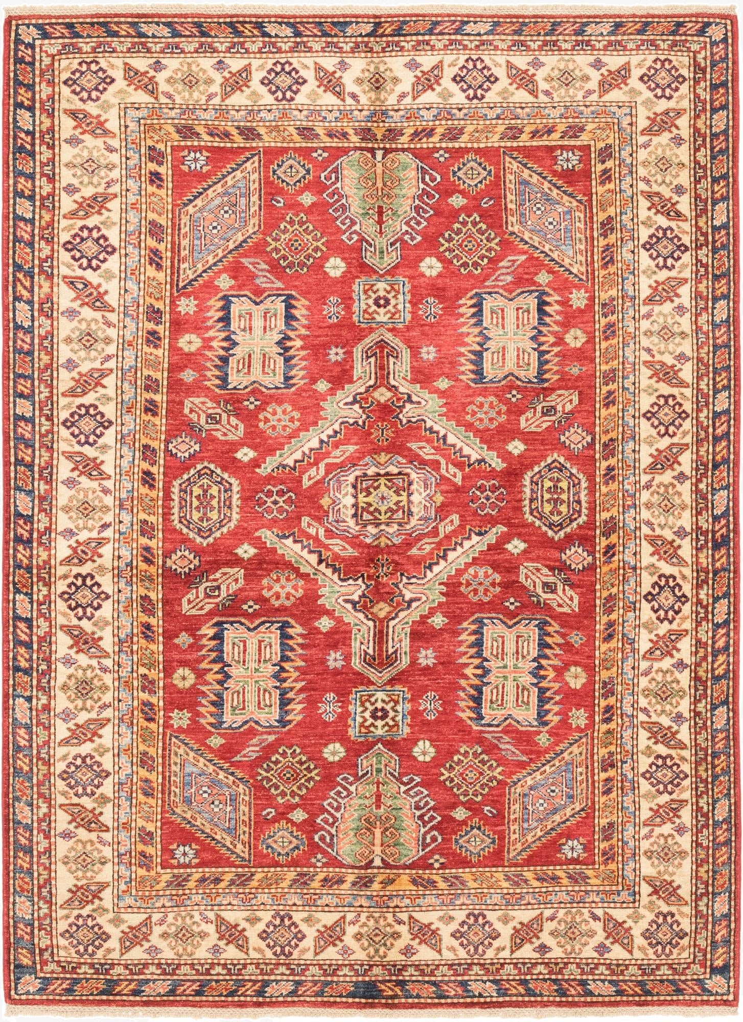  5' x 6' 10  Hand Knotted Kazak Oriental Rug