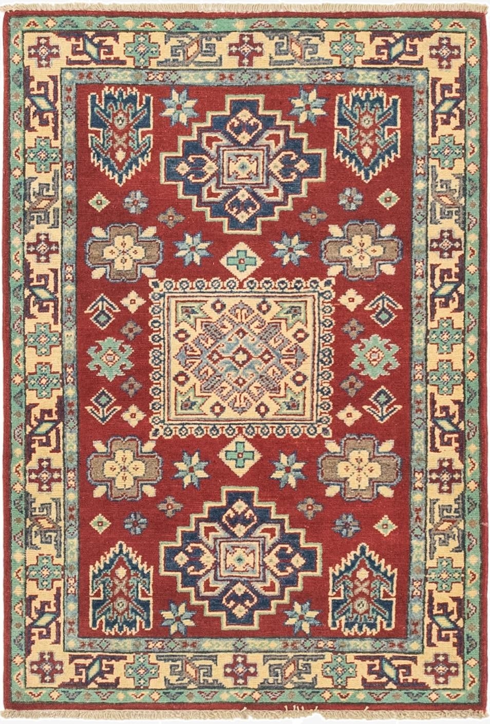  2' 8 x 4' 1  Hand Knotted Kazak Rug