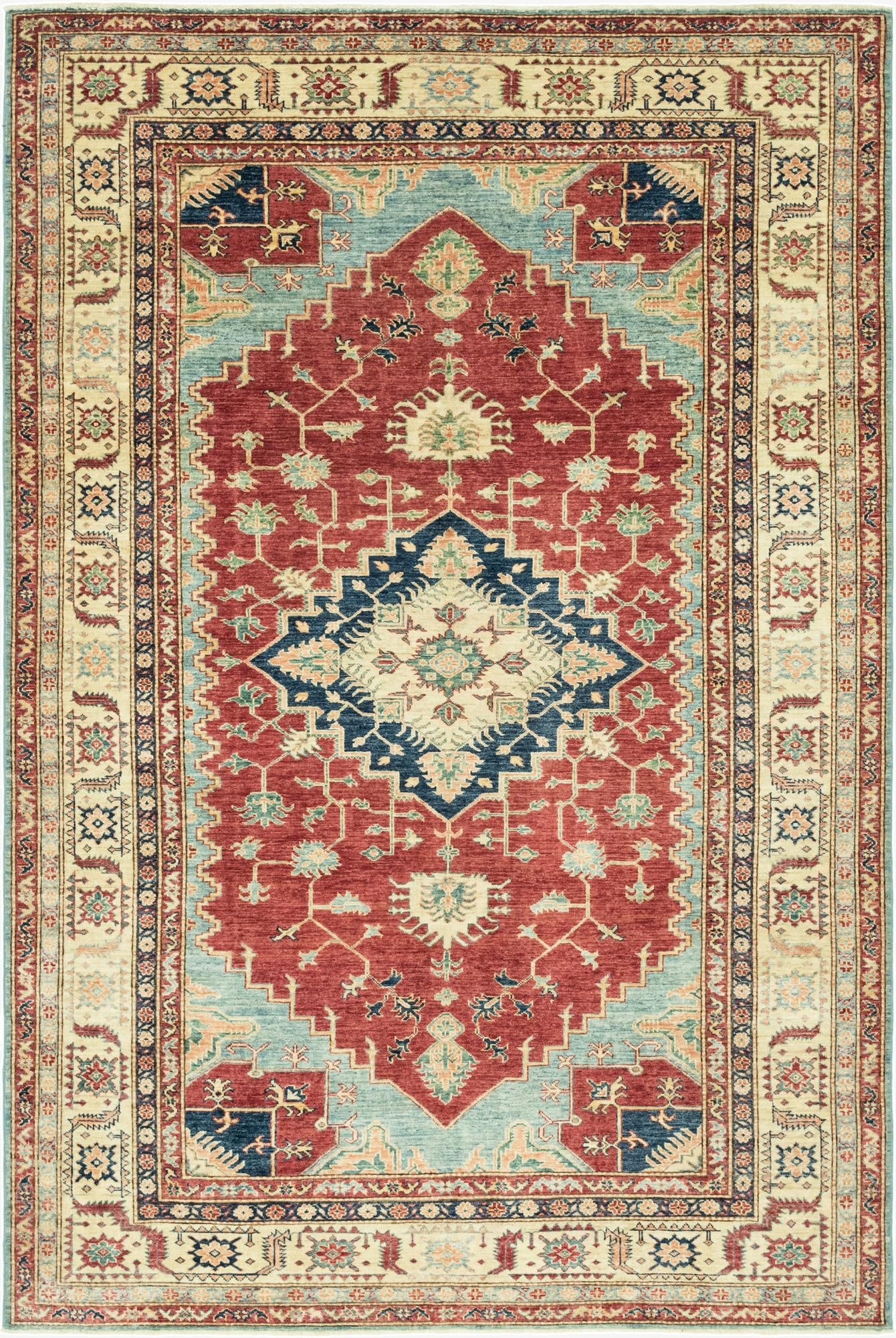  6' 6 x 9' 8  Hand Knotted Kazak Oriental Rug