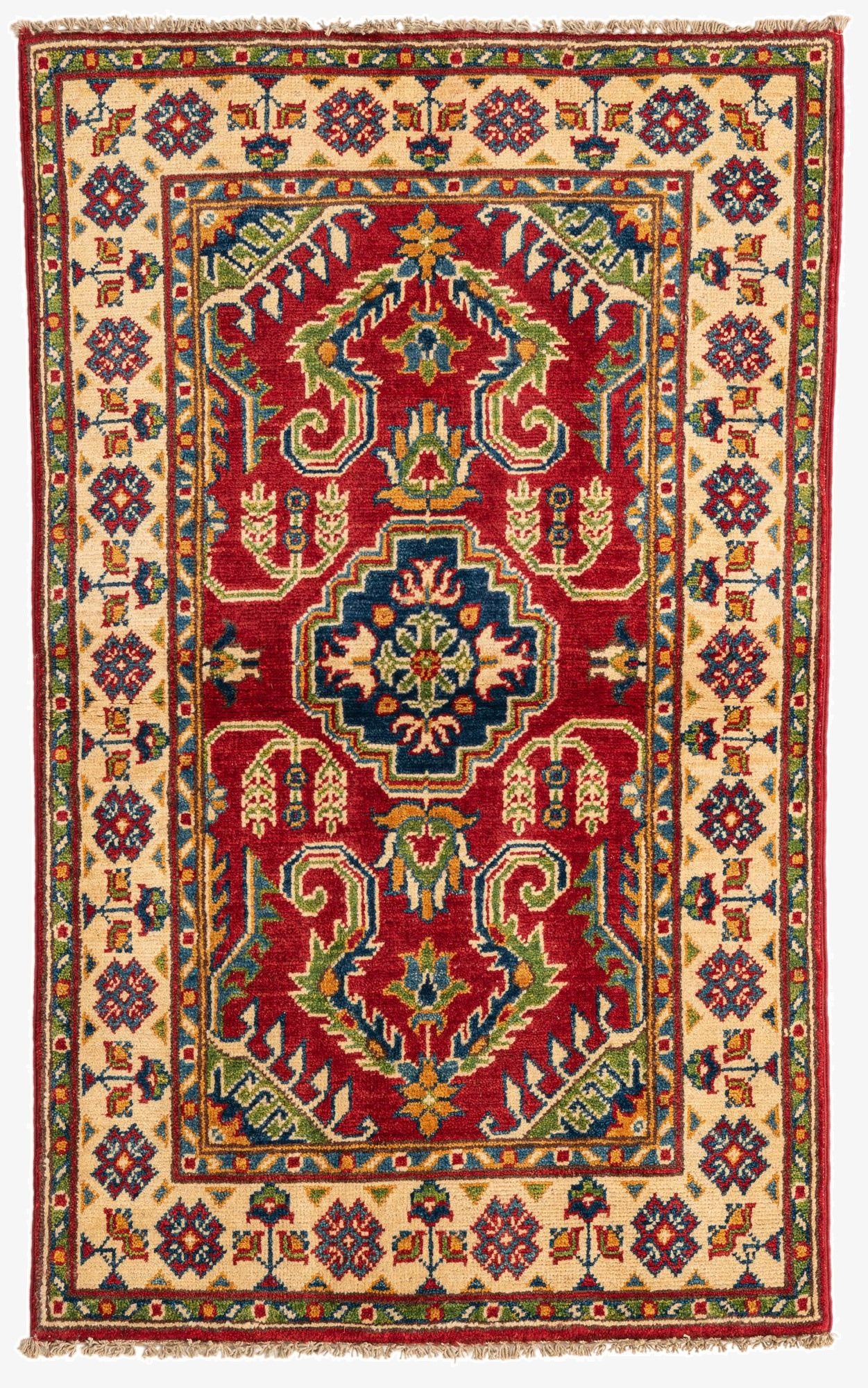  2' 7 x 4' 4  Hand Knotted Kazak Rug