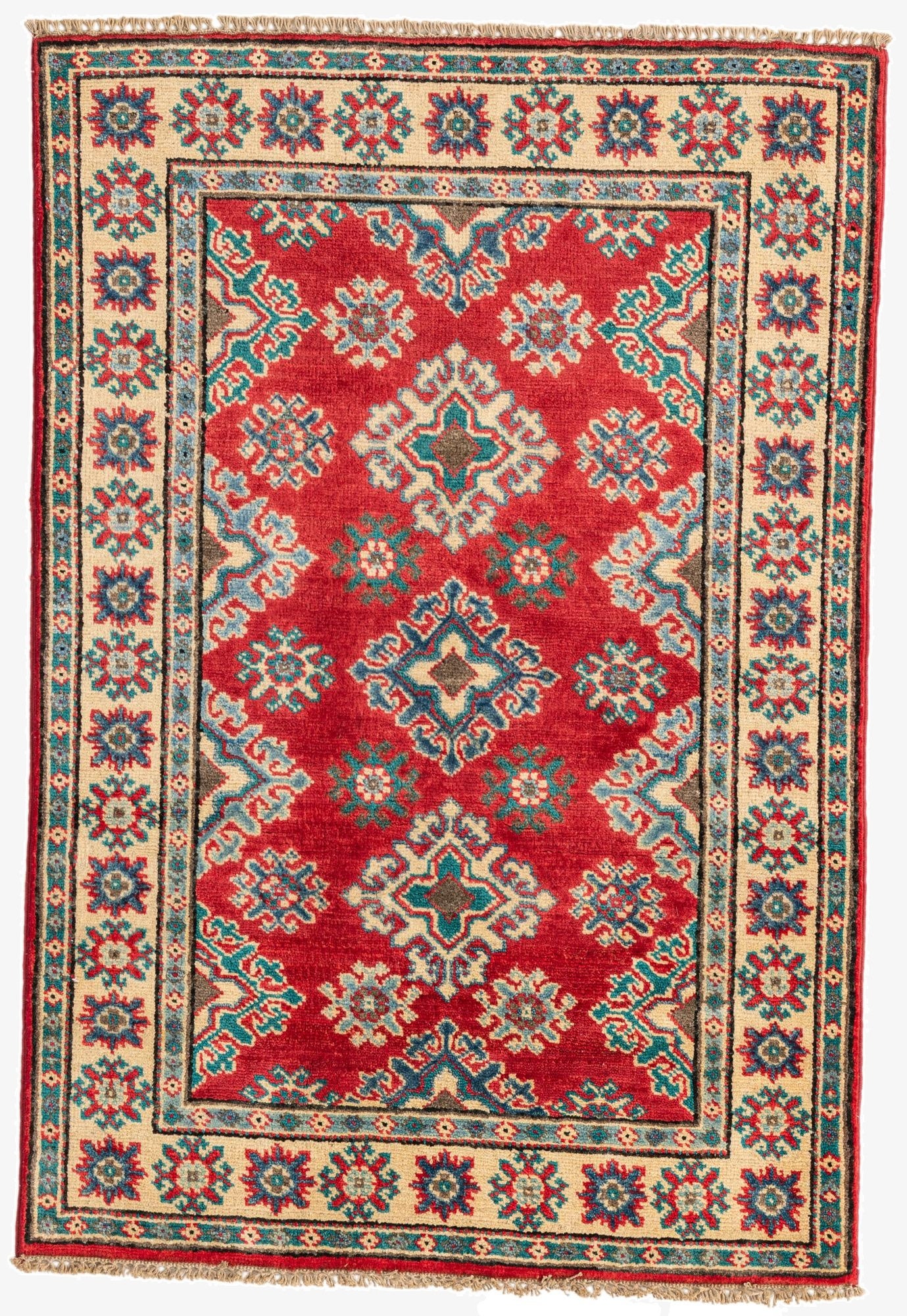  2' 8 x 4'  Hand Knotted Kazak Rug