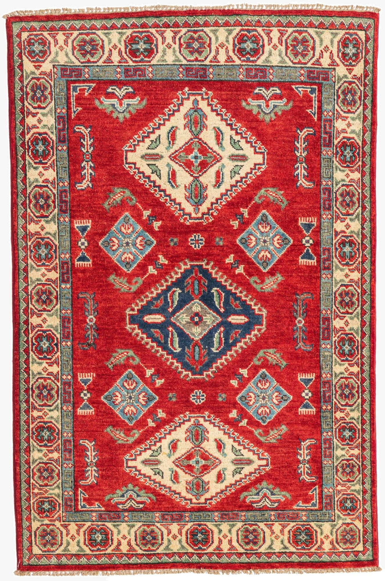  3' 3 x 5'  Hand Knotted Kazak Rug