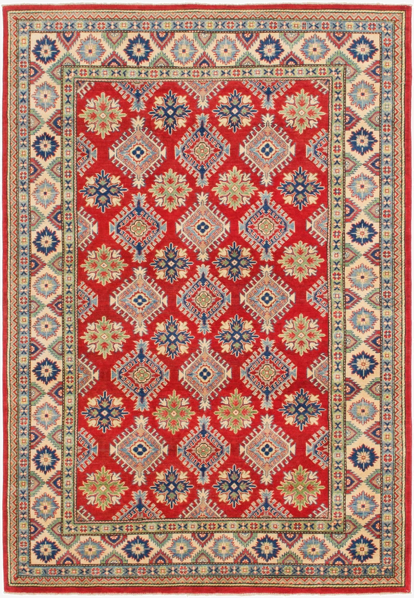  6' 6 x 9' 6  Hand Knotted Kazak Rug