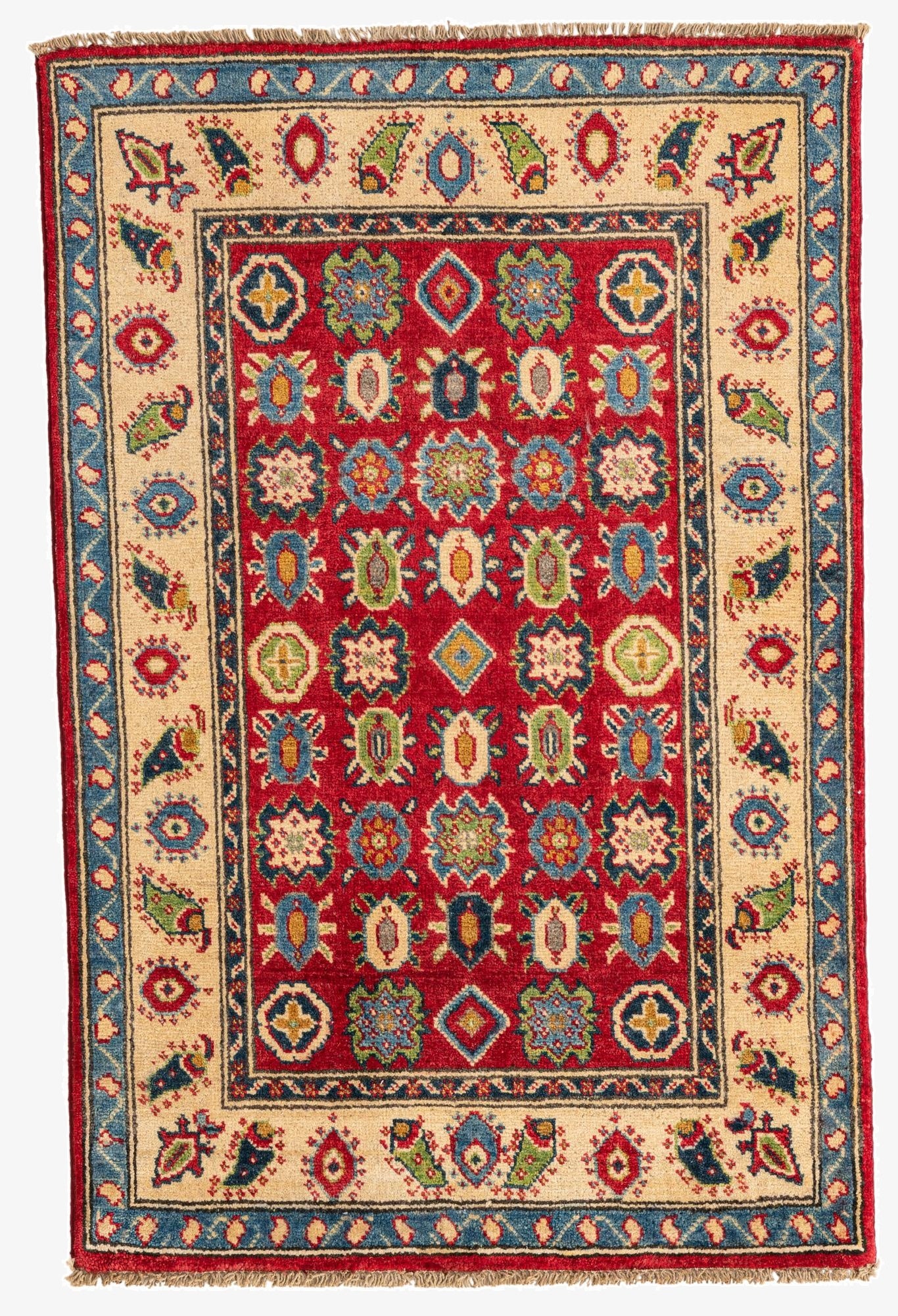  2' 8 x 4' 1  Hand Knotted Kazak Rug