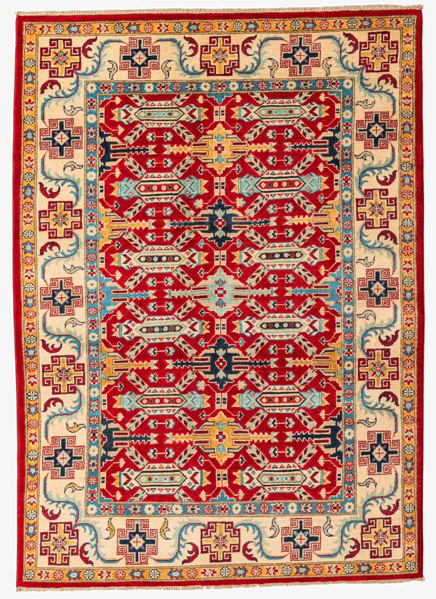  5' x 7'  Hand Knotted Kazak Rug