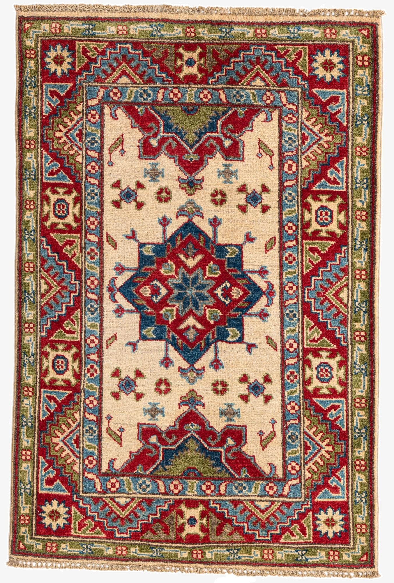  2' 8 x 4' 1  Hand Knotted Kazak Rug
