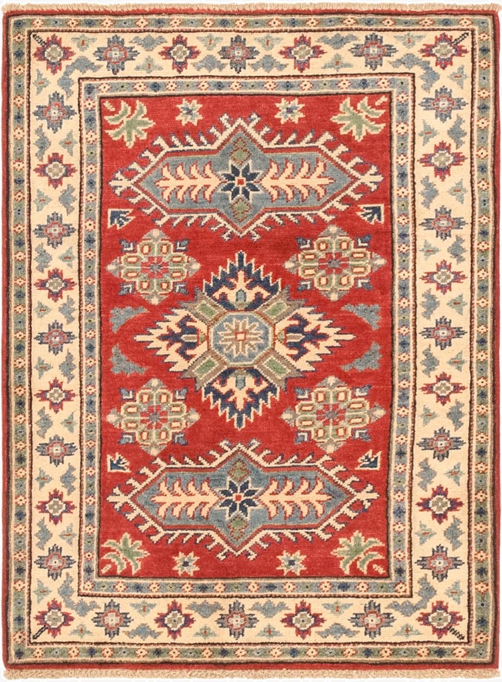  2' 9 x 3' 10  Hand Knotted Kazak Rug