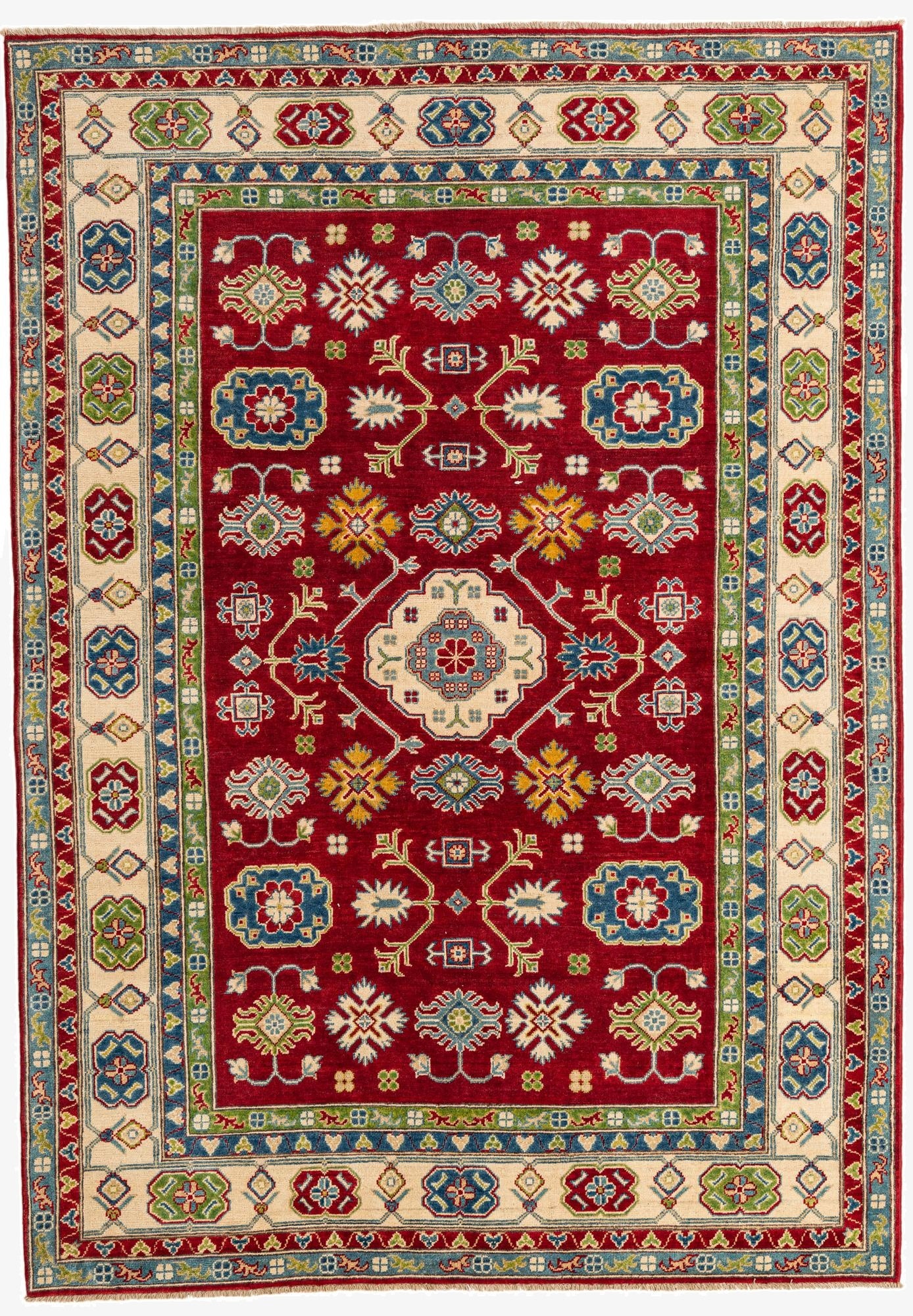  6' 3 x 10'  Hand Knotted Kazak Rug