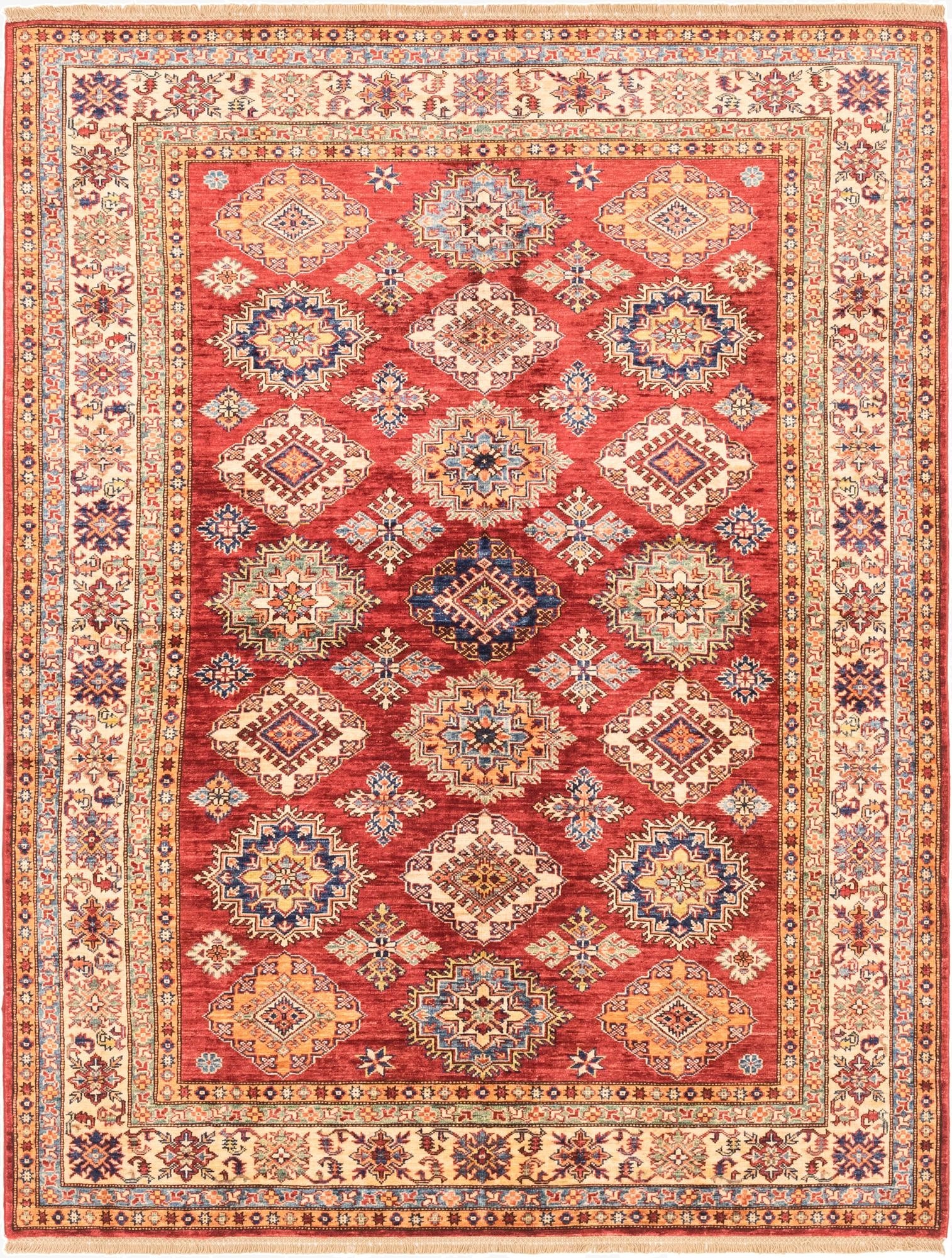  5' 10 x 7' 8  Hand Knotted Kazak Oriental Rug