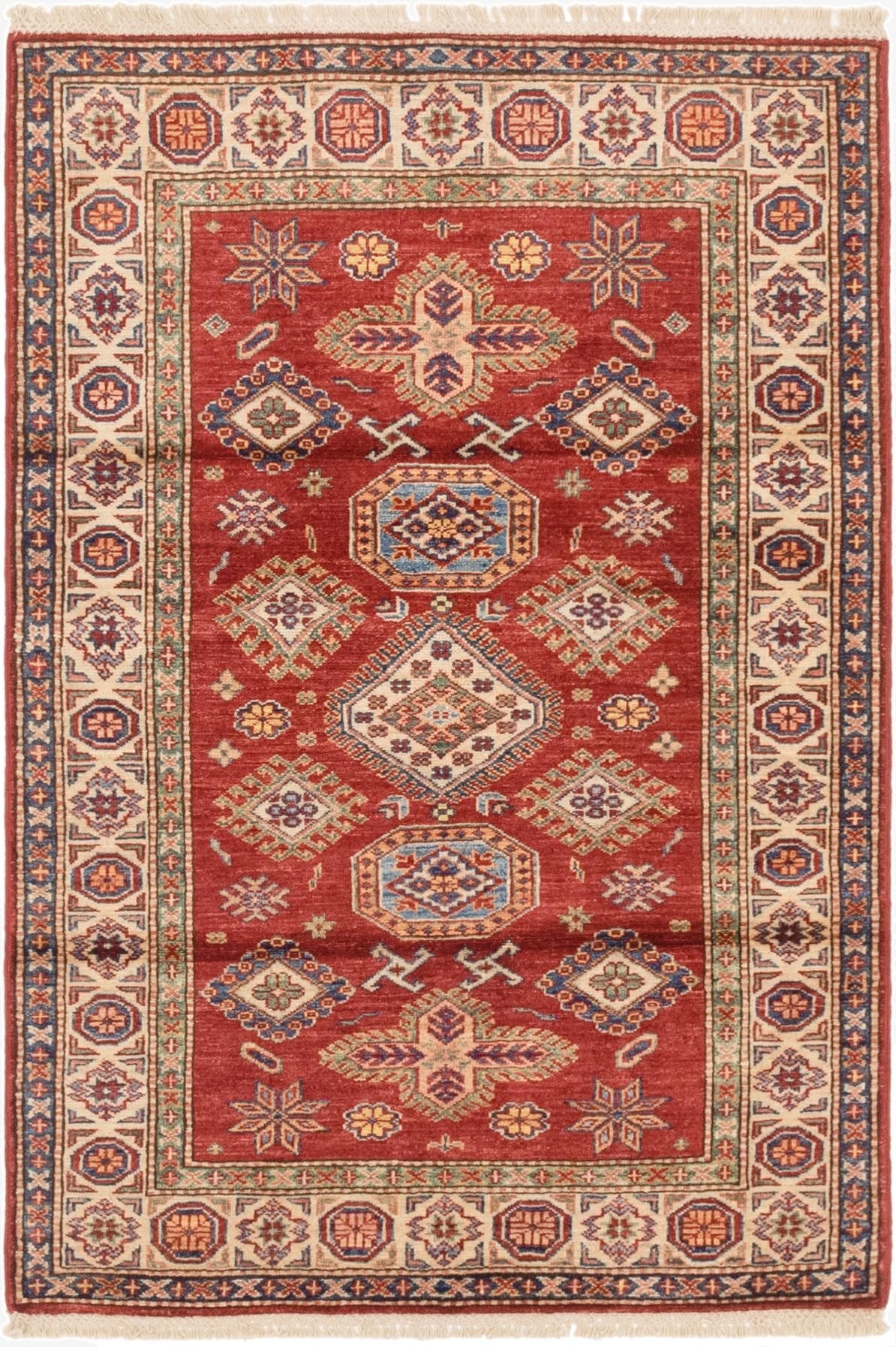  3' 4 x 5'  Hand Knotted Kazak Oriental Rug