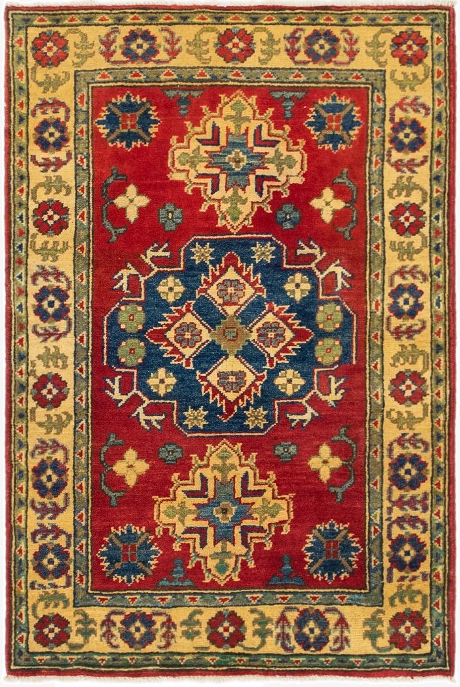  2' 8 x 4'  Hand Knotted Kazak Rug