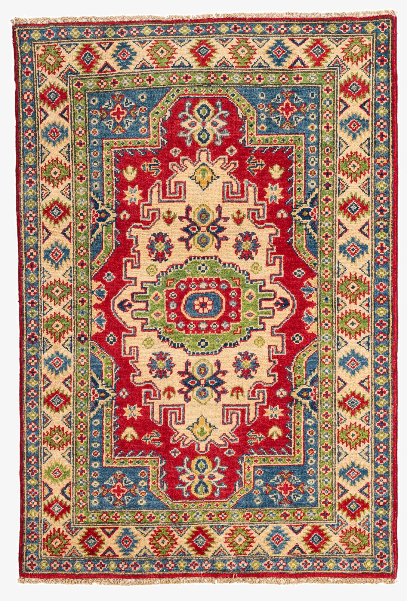  3' 3 x 4' 9  Hand Knotted Kazak Rug