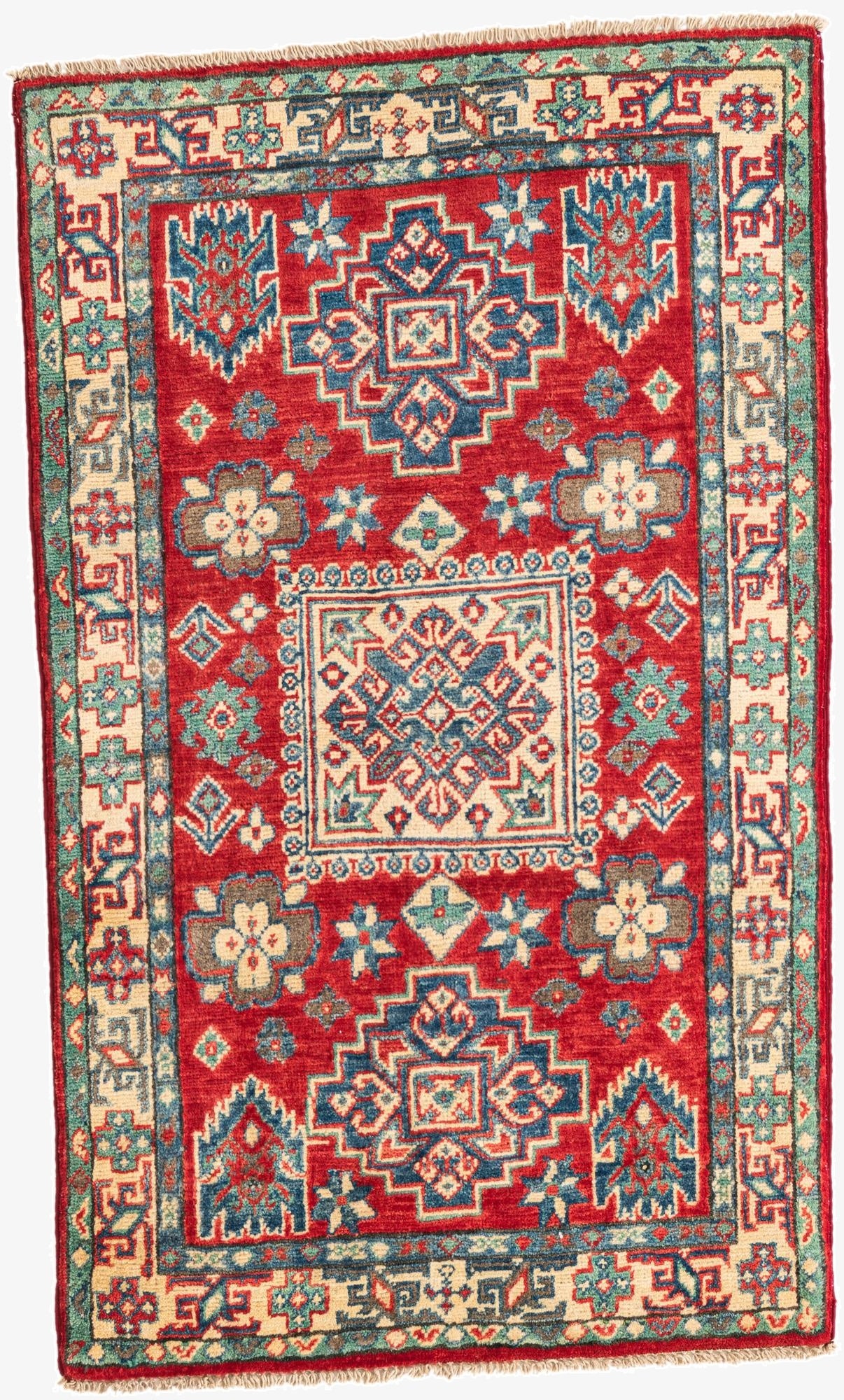  2' 7 x 4' 3  Hand Knotted Kazak Rug