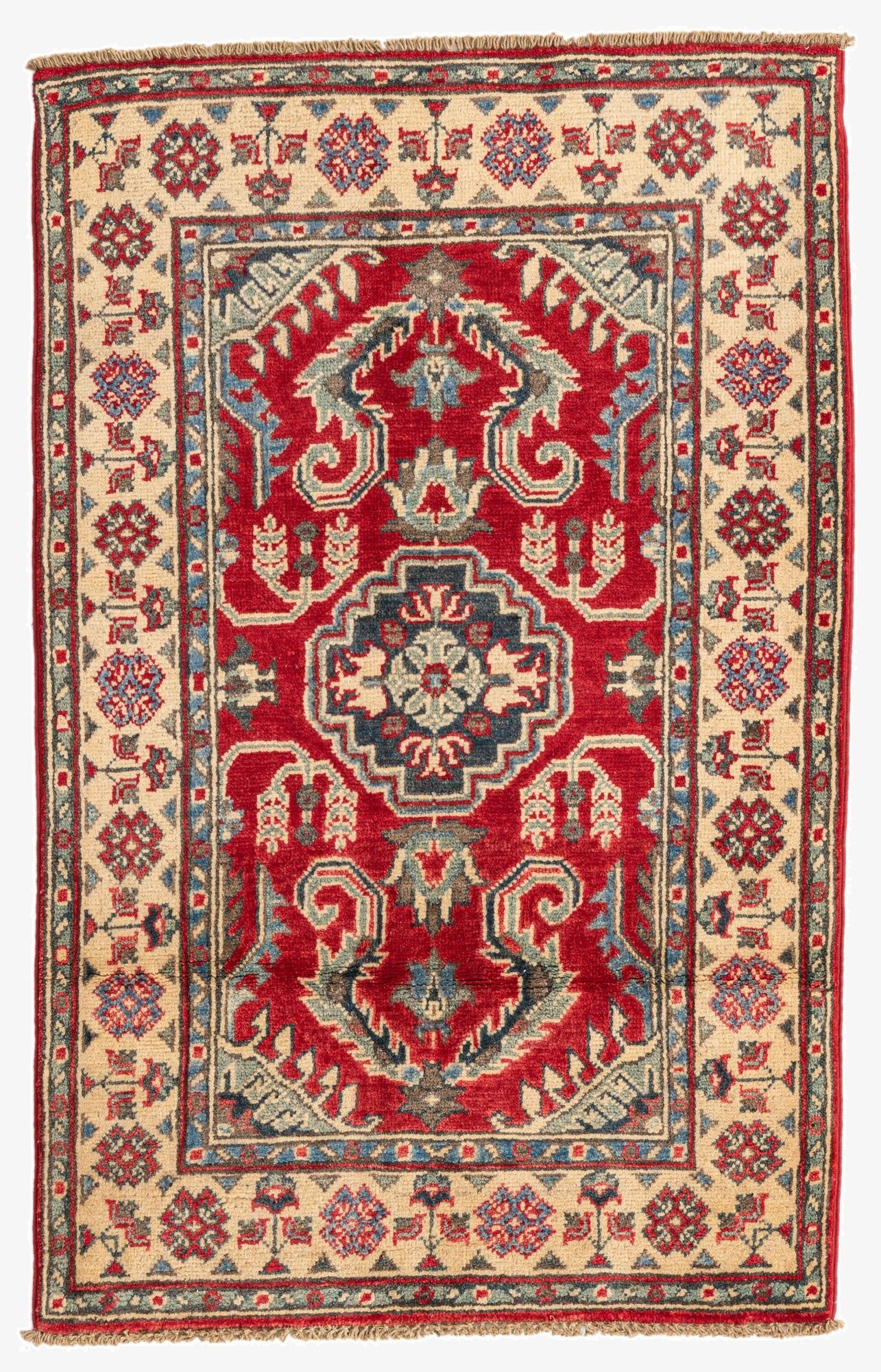 2' 8 x 4' 2  Hand Knotted Kazak Rug