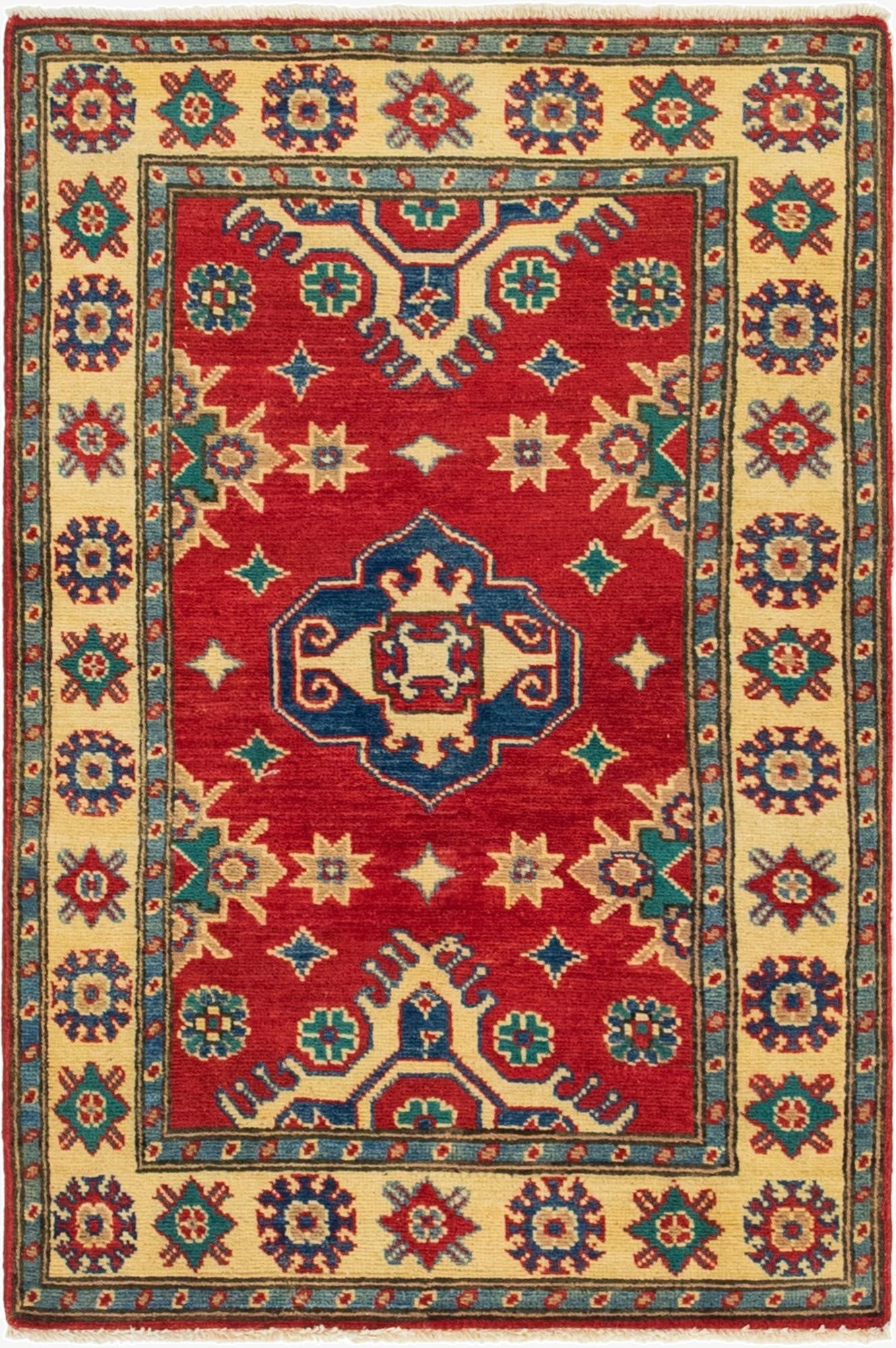  2' 8 x 4' 1  Hand Knotted Kazak Rug