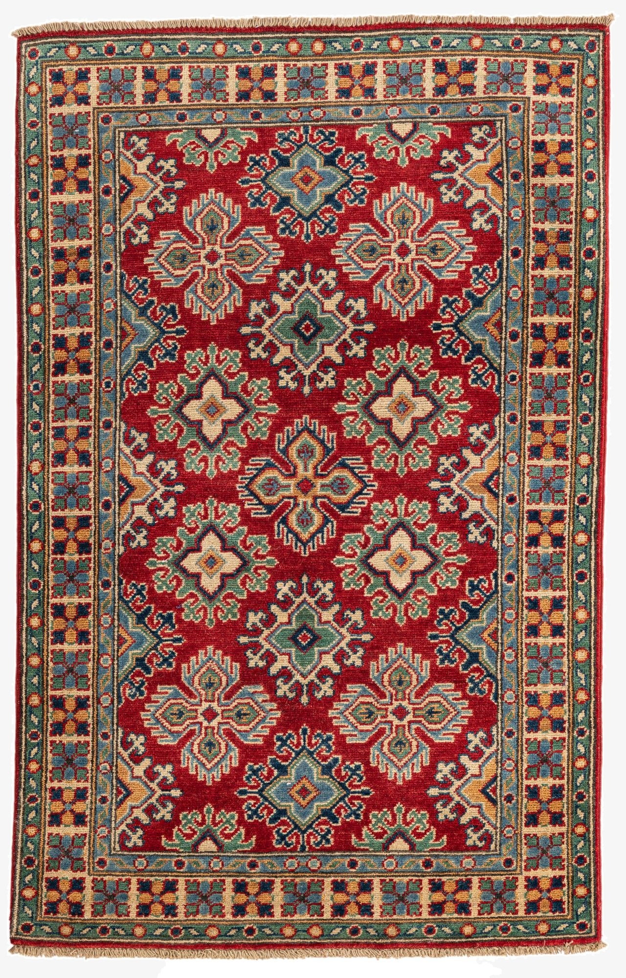  3' 2 x 5'  Hand Knotted Kazak Rug
