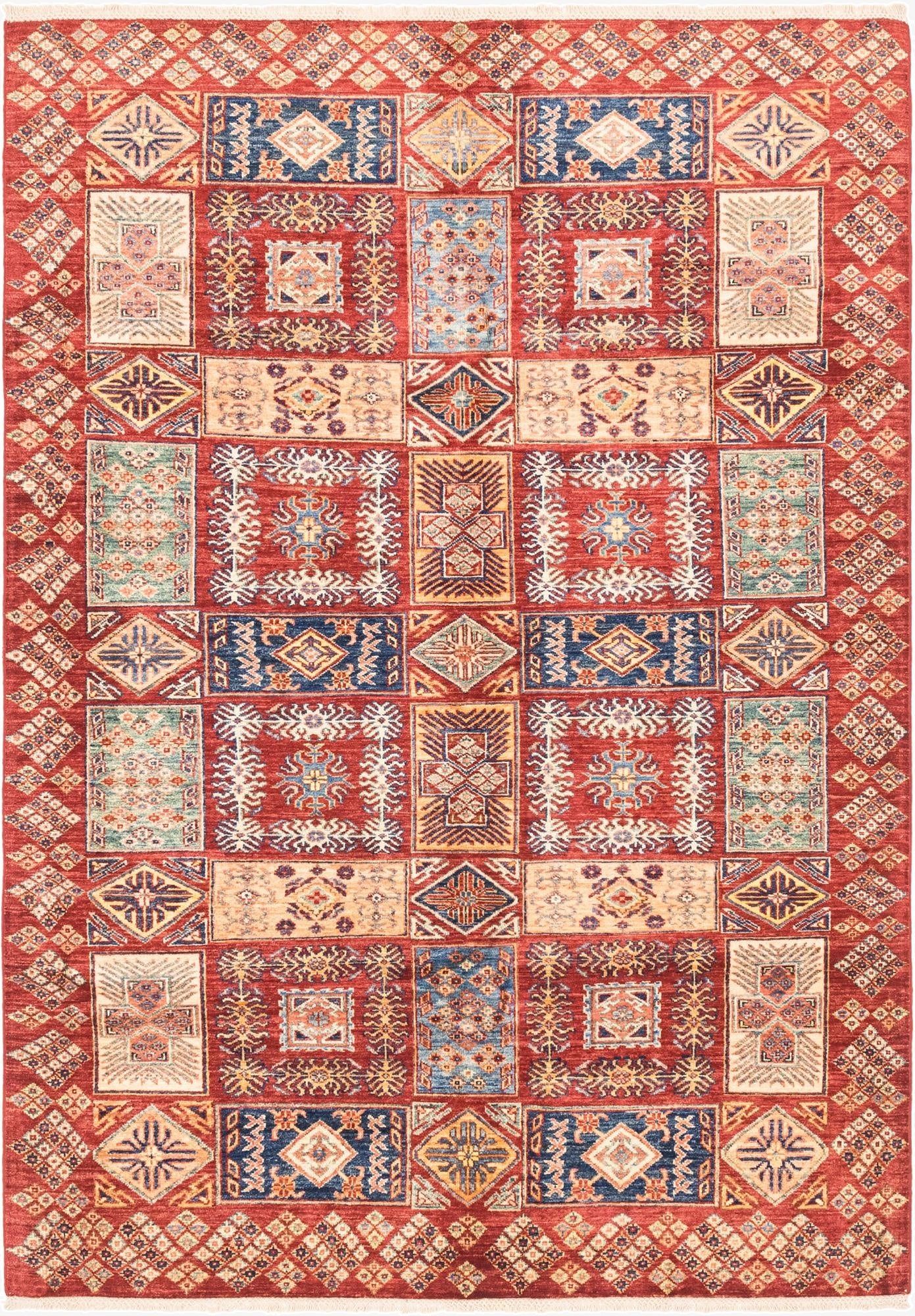  5' 6 x 7' 10  Hand Knotted Kazak Oriental Rug