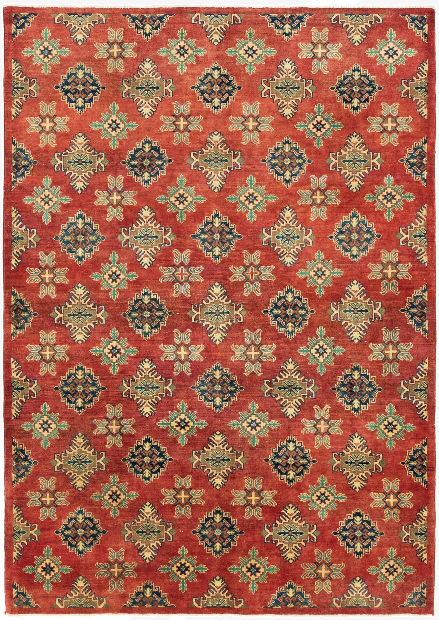  6' 9 x 9' 10  Hand Knotted Kazak Rug
