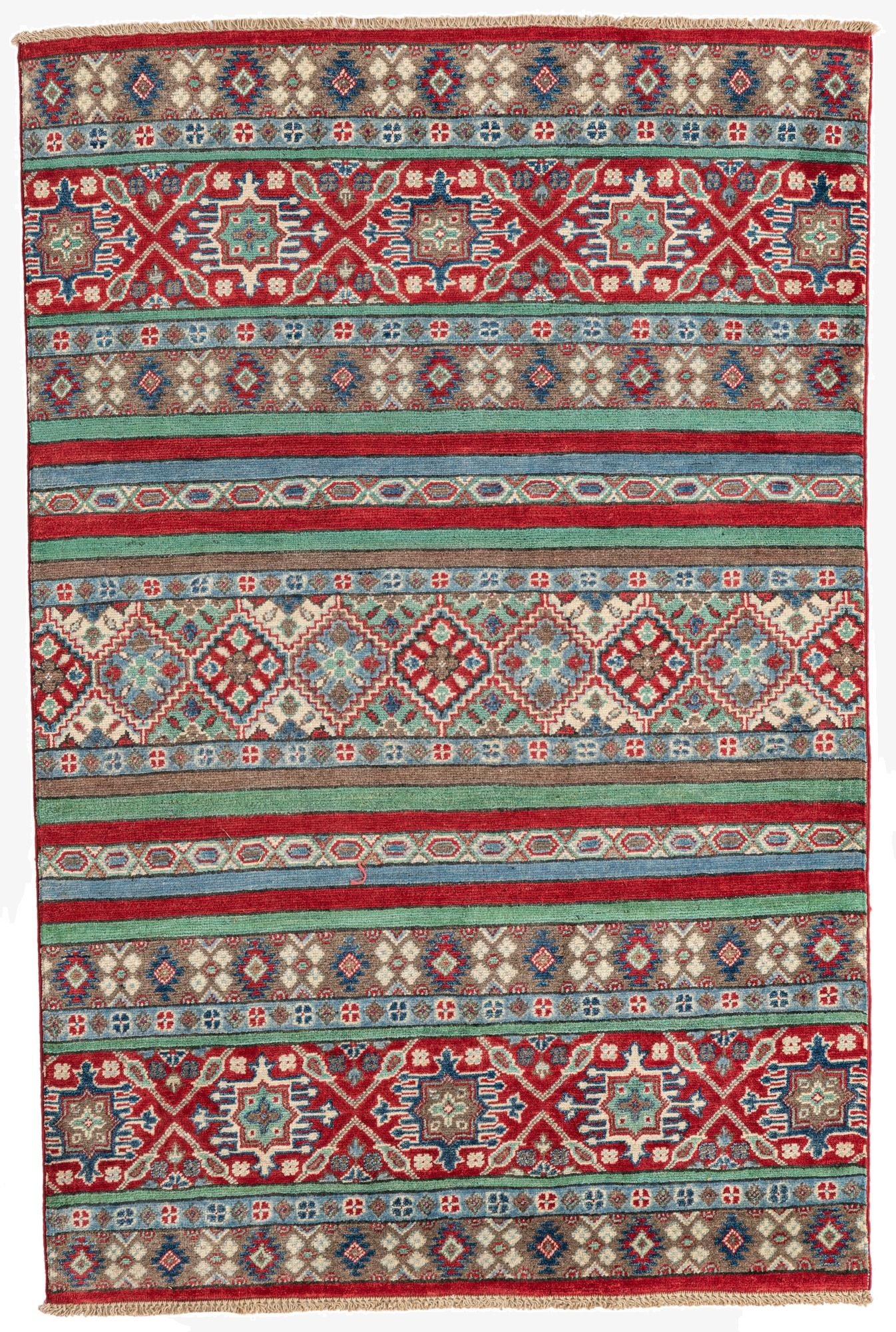  3' 10 x 5' 10  Hand Knotted Kazak Rug