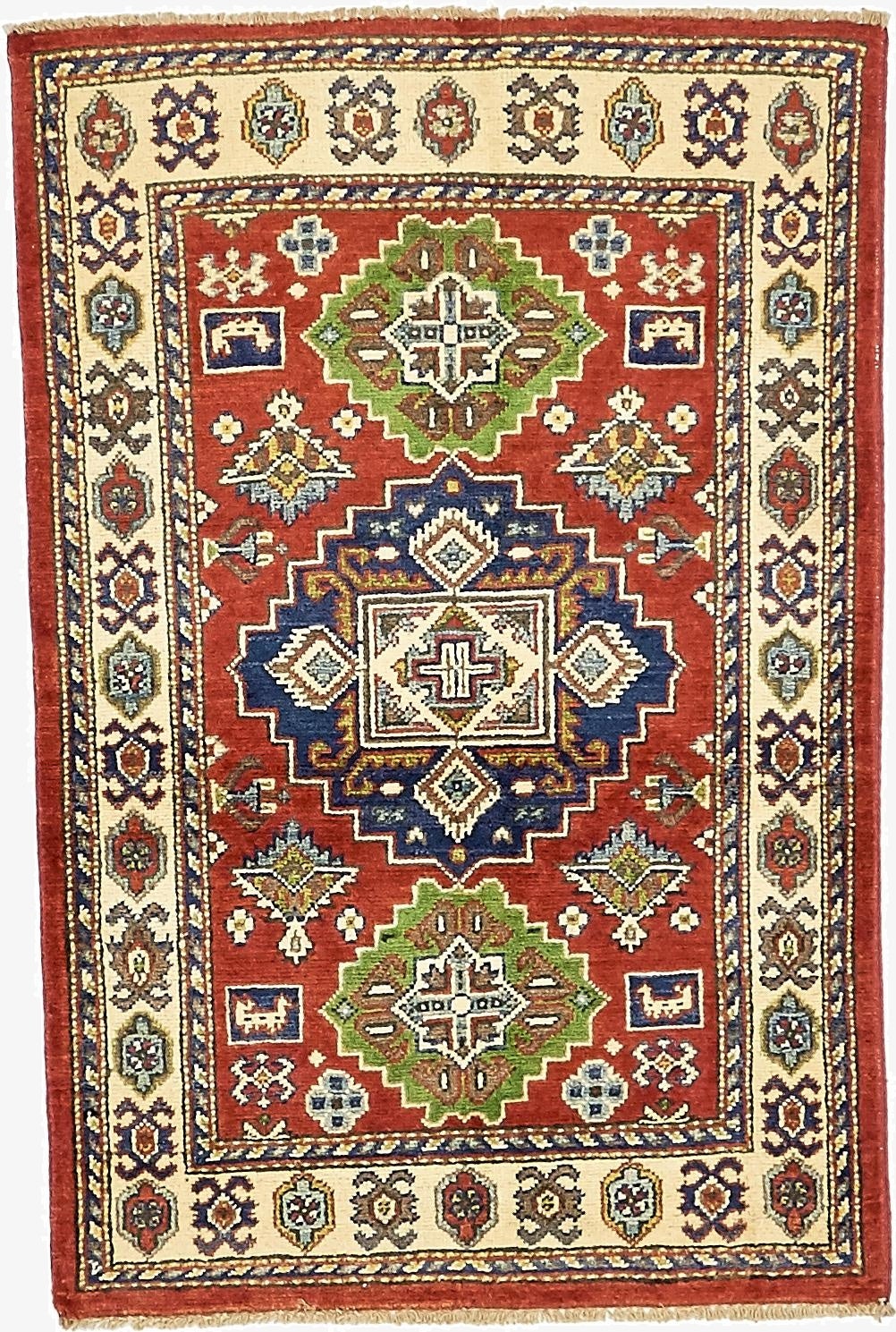  2' 9 x 4' 1  Hand Knotted Kazak Oriental Rug