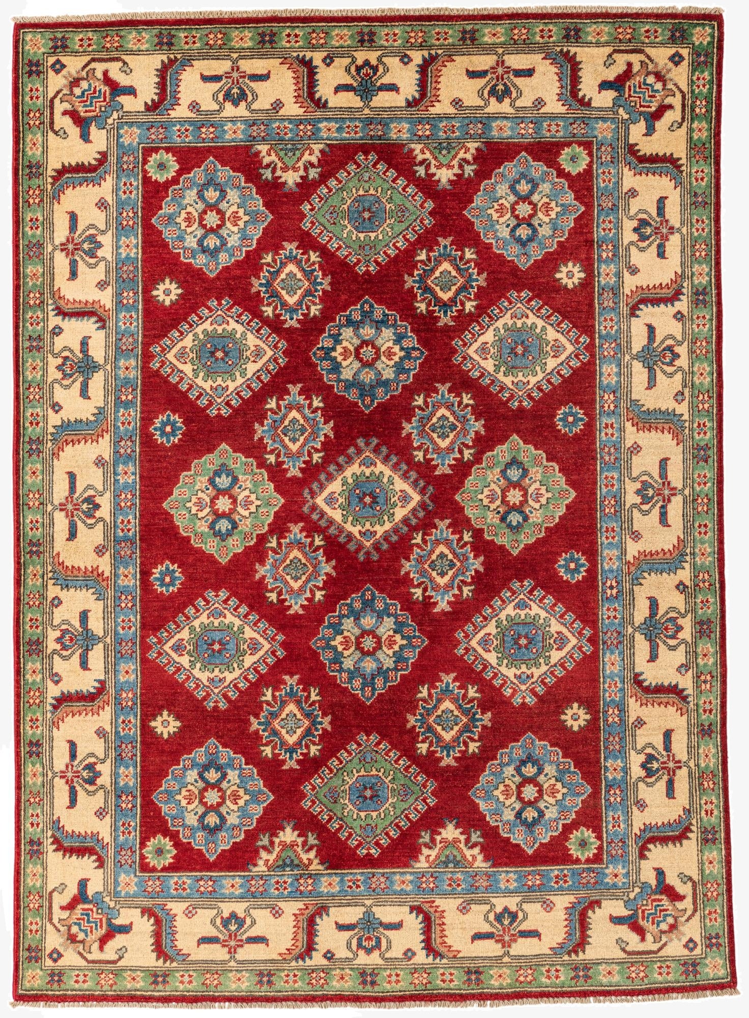  5' x 6' 10  Hand Knotted Kazak Rug