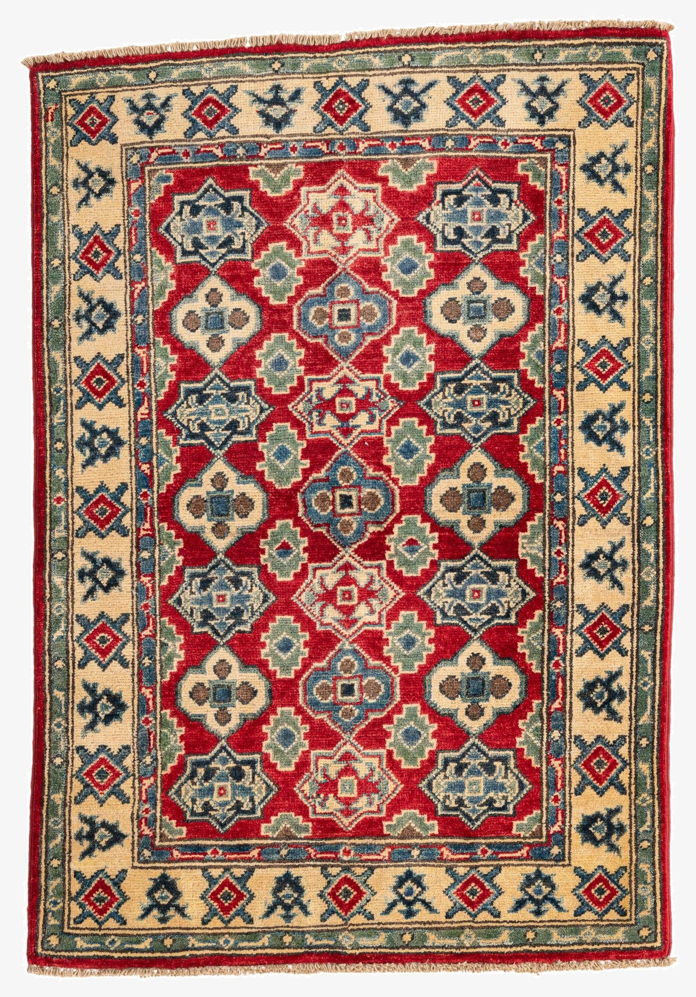  2' 10 x 4'  Hand Knotted Kazak Rug