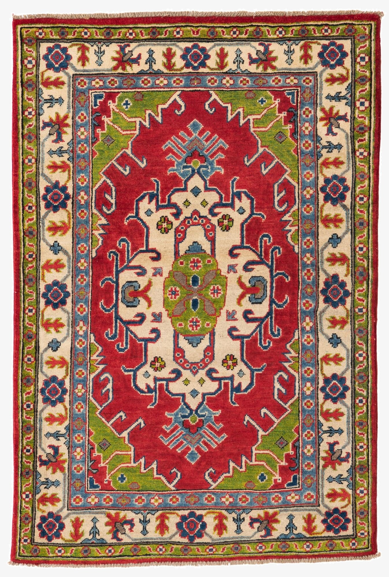  3' 3 x 5'  Hand Knotted Kazak Rug