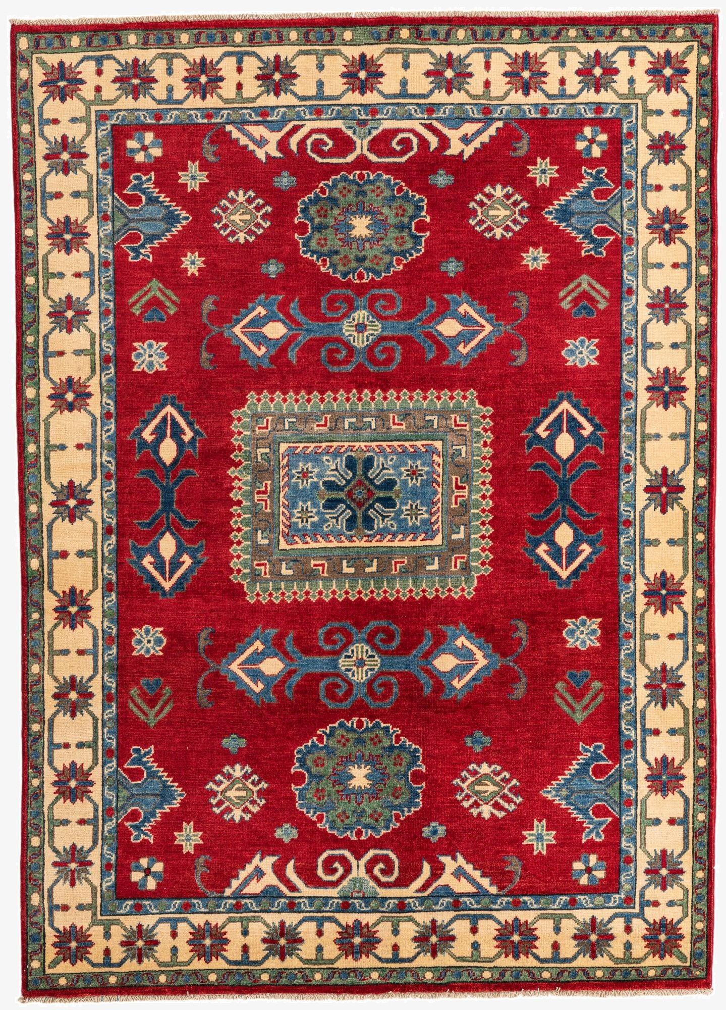  5' x 7'  Hand Knotted Kazak Rug