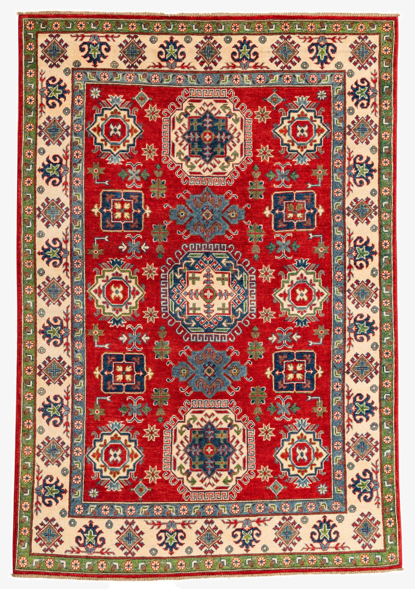  5' 5 x 8'  Hand Knotted Kazak Rug