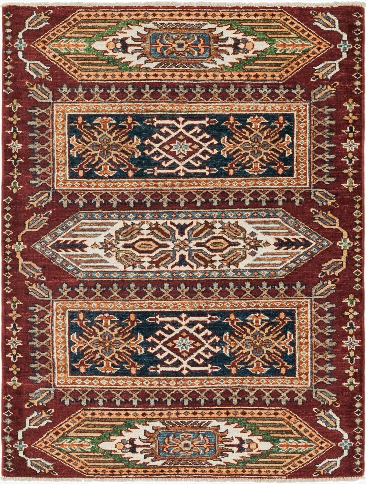  3' x 4'  Hand Knotted Kazak Oriental Rug
