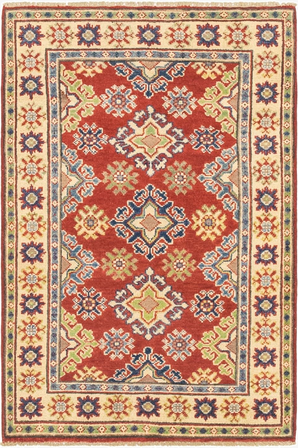  2' 8 x 4' 2  Hand Knotted Kazak Rug