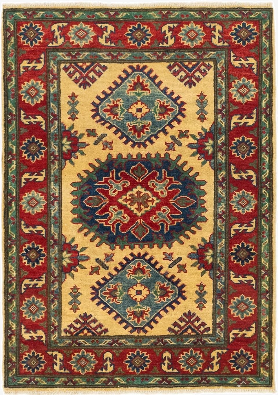  2' 10 x 4'  Hand Knotted Kazak Rug