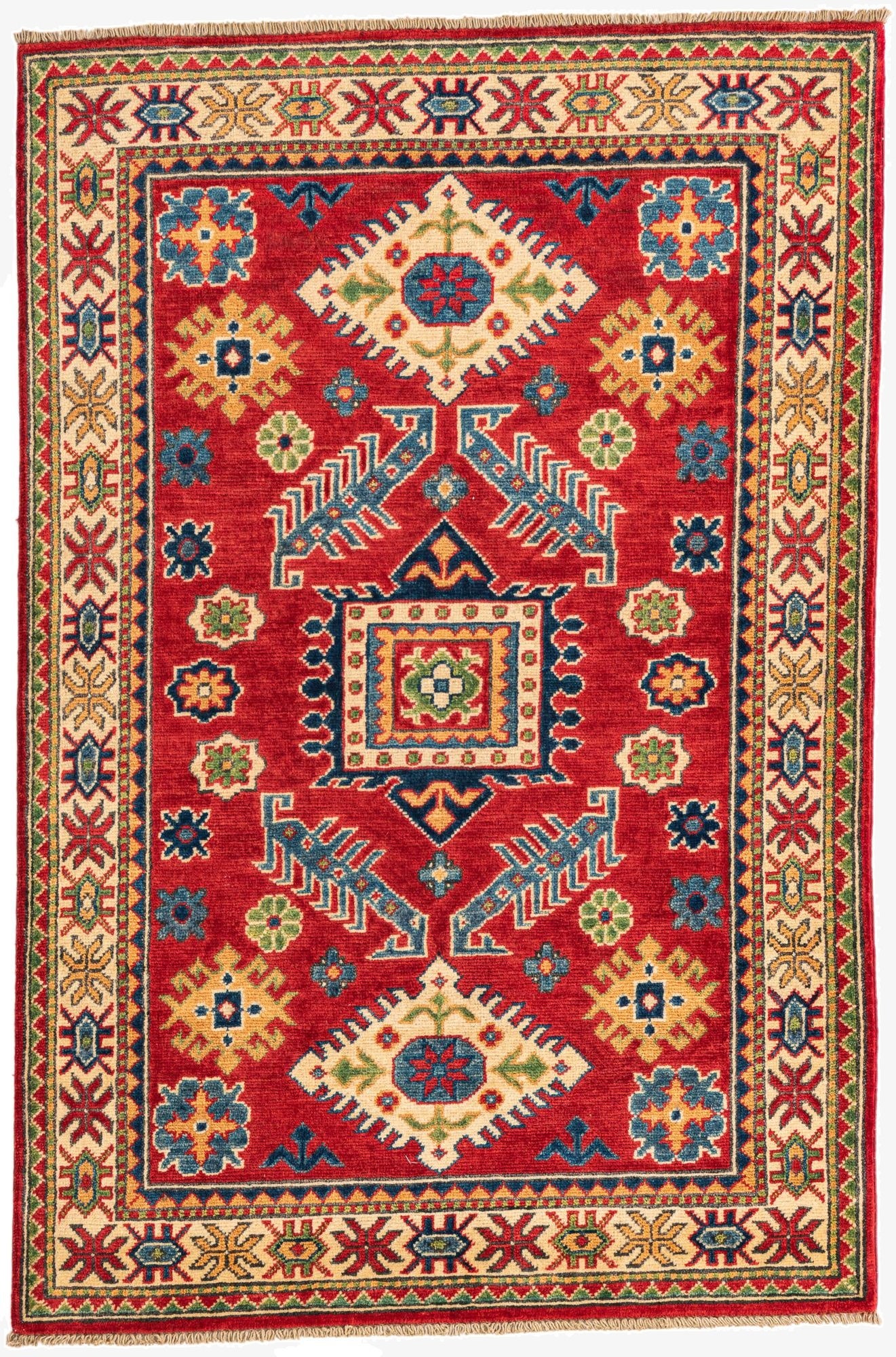  3' 3 x 5'  Hand Knotted Kazak Rug