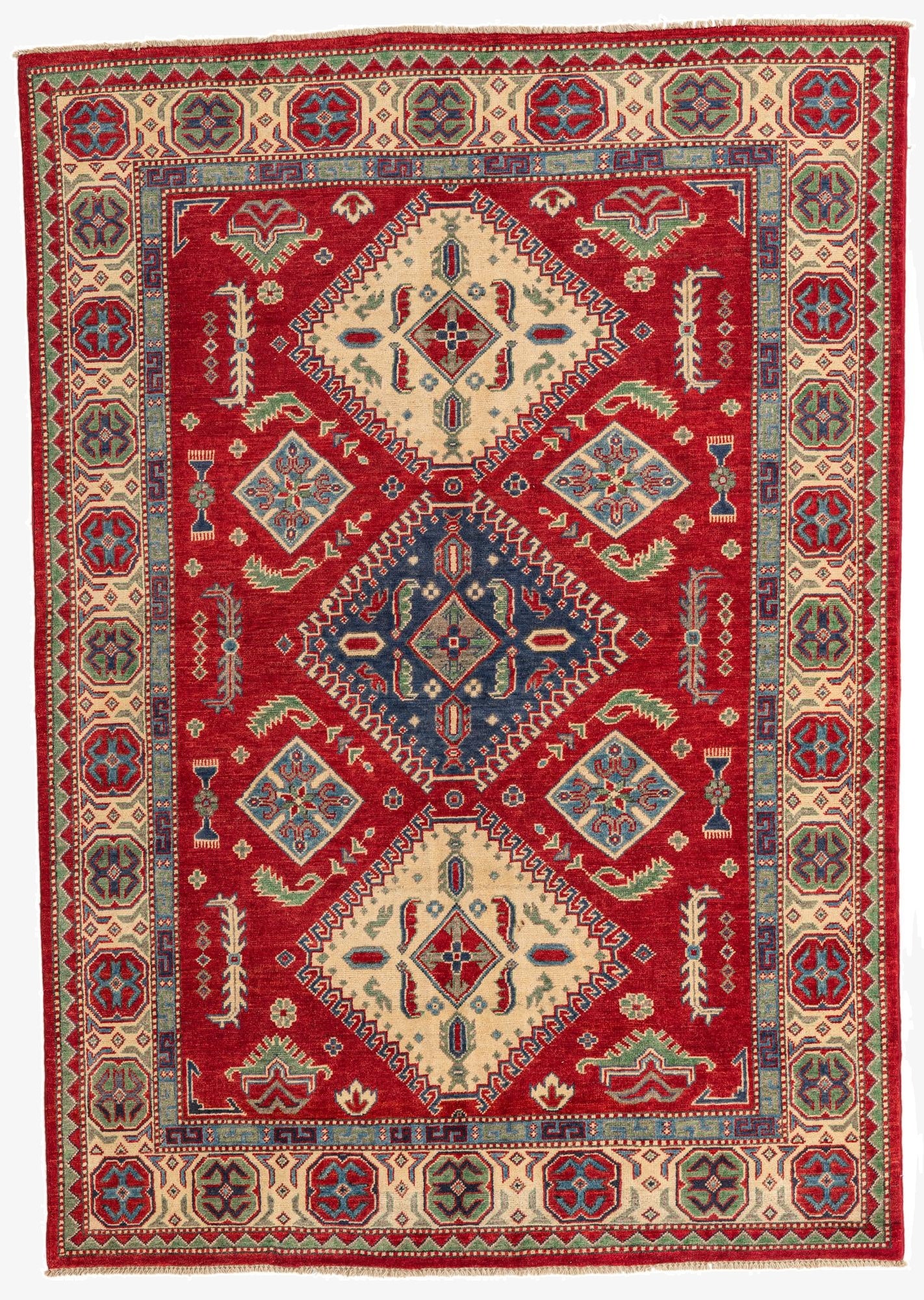  5' 6 x 7' 10  Hand Knotted Kazak Rug