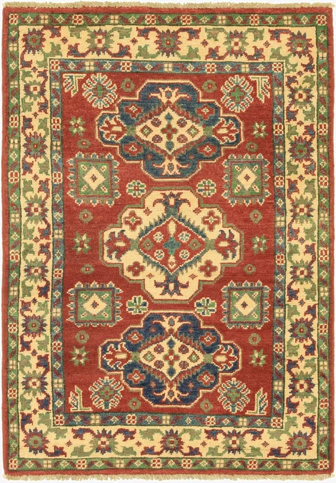  2' 9 x 4' 1  Hand Knotted Kazak Rug