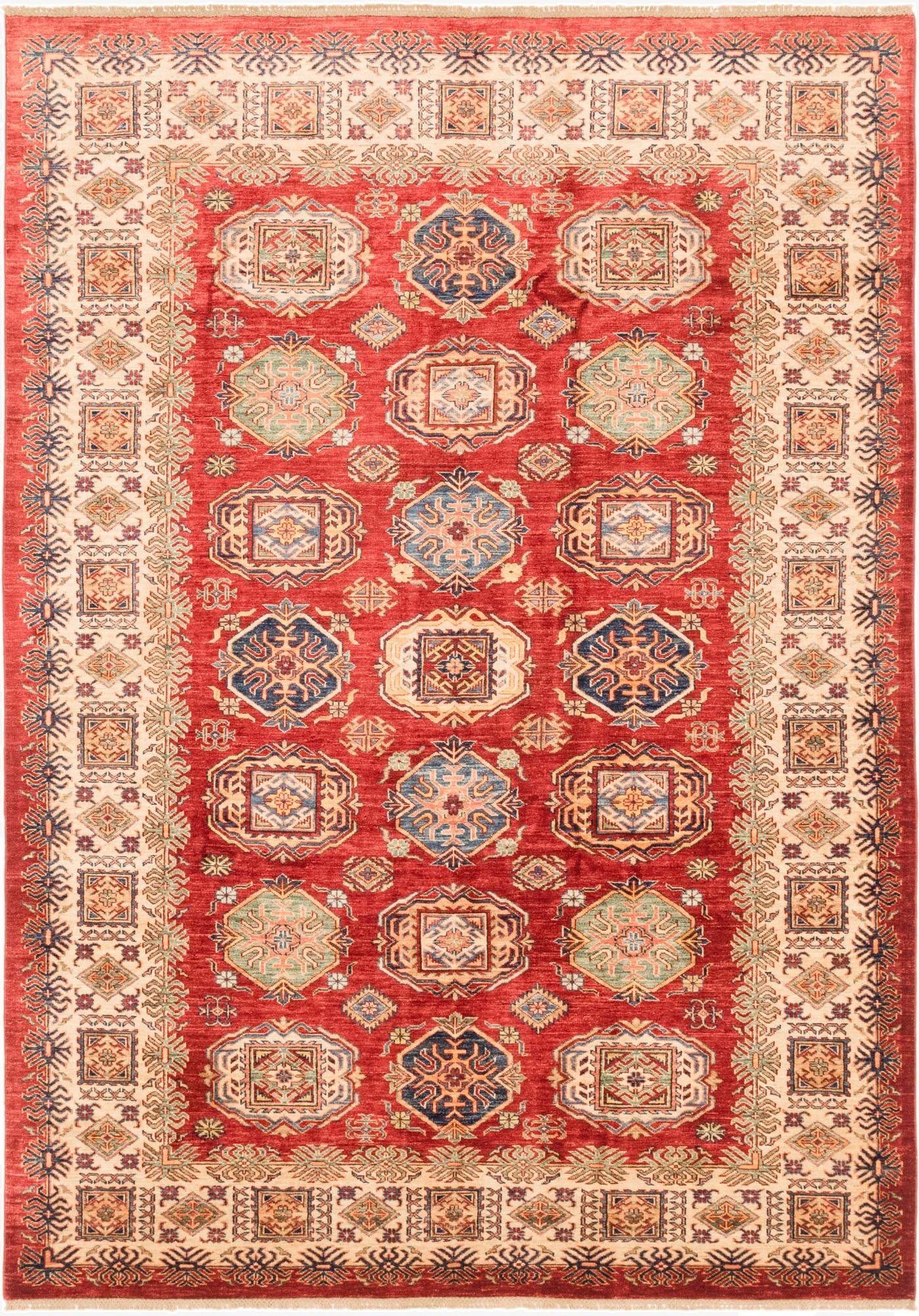  6' 8 x 9' 6  Hand Knotted Kazak Oriental Rug