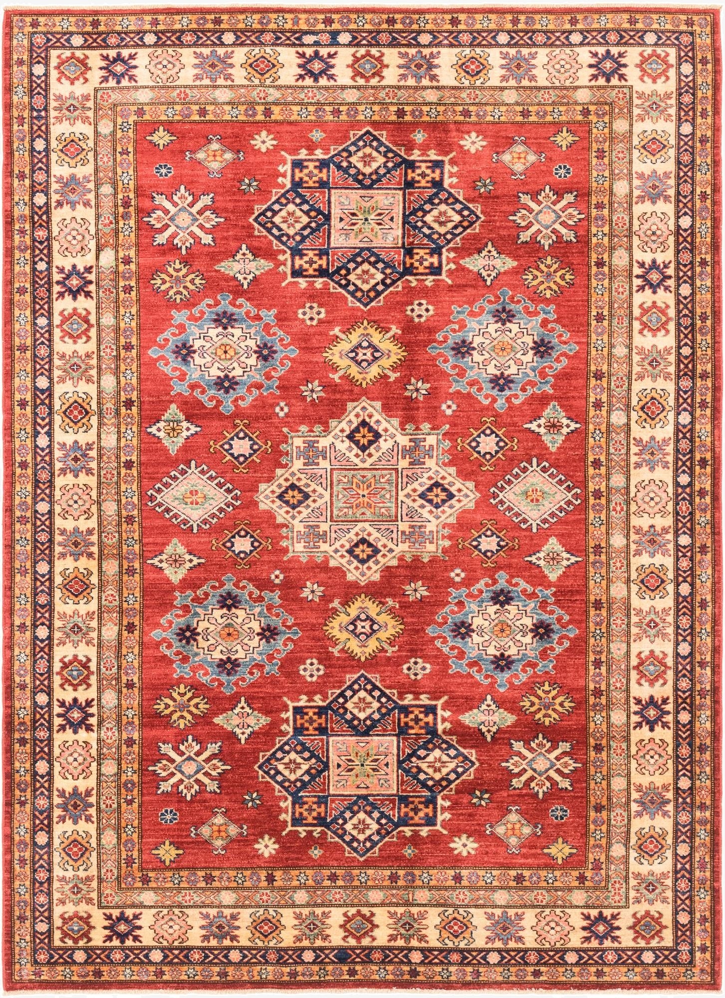  5' 10 x 8' 1  Hand Knotted Kazak Oriental Rug